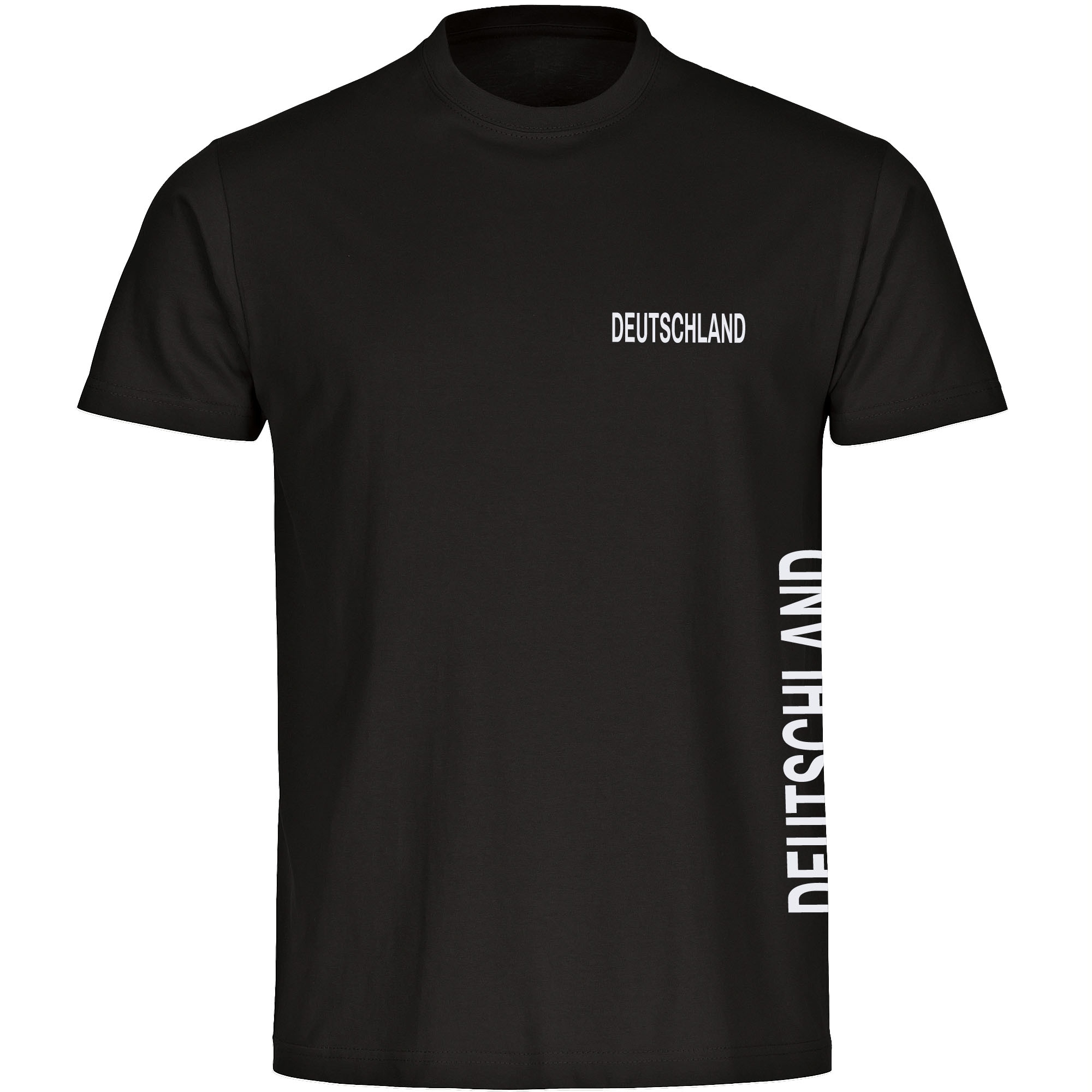 multifanshop Herren T-Shirt - Deutschland - Brust & Seite - Druck wei&szlig; - M&auml;nner - Bild 1