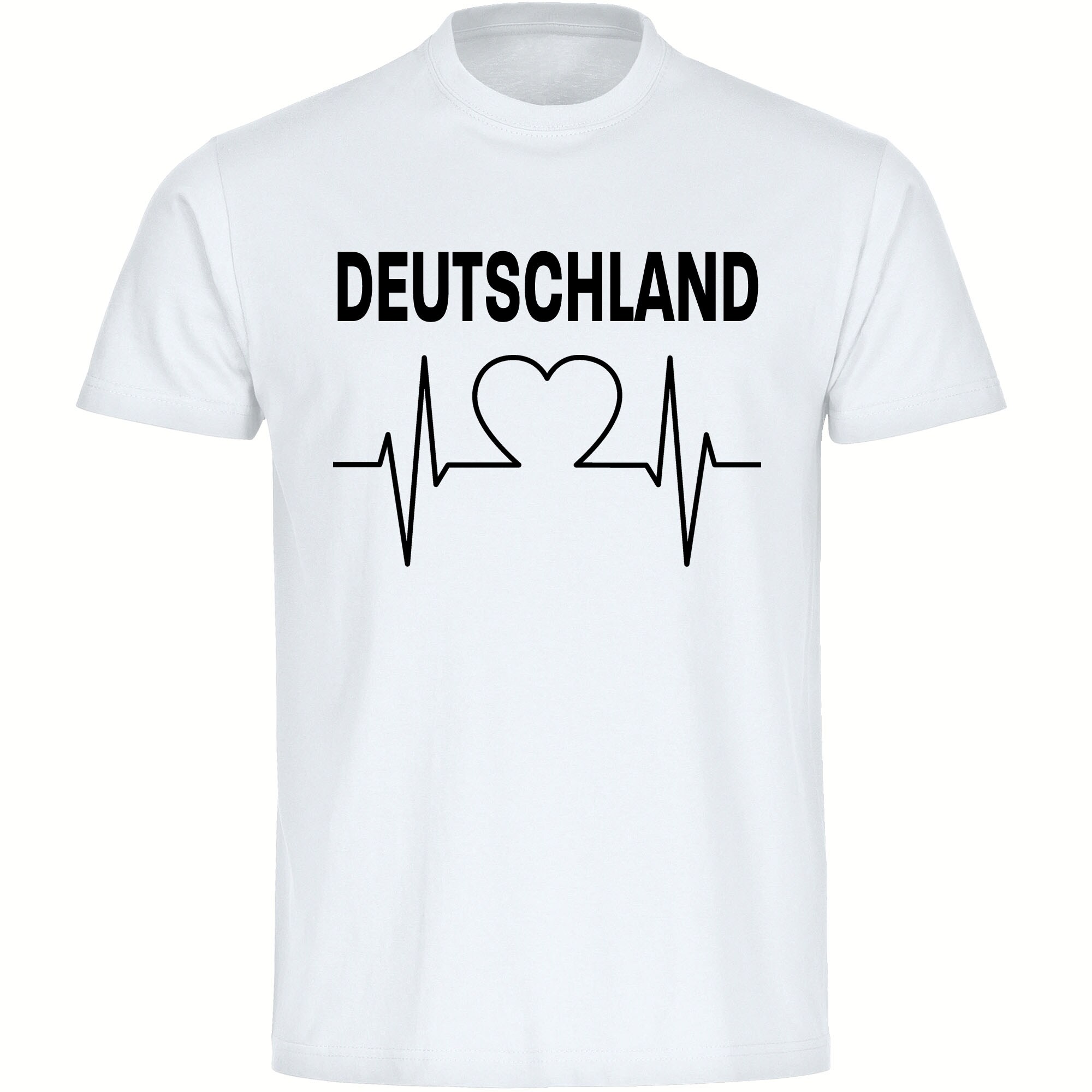 multifanshop Herren T-Shirt - Deutschland - Herzschlag - Druck schwarz - M&auml;nner - Bild 1