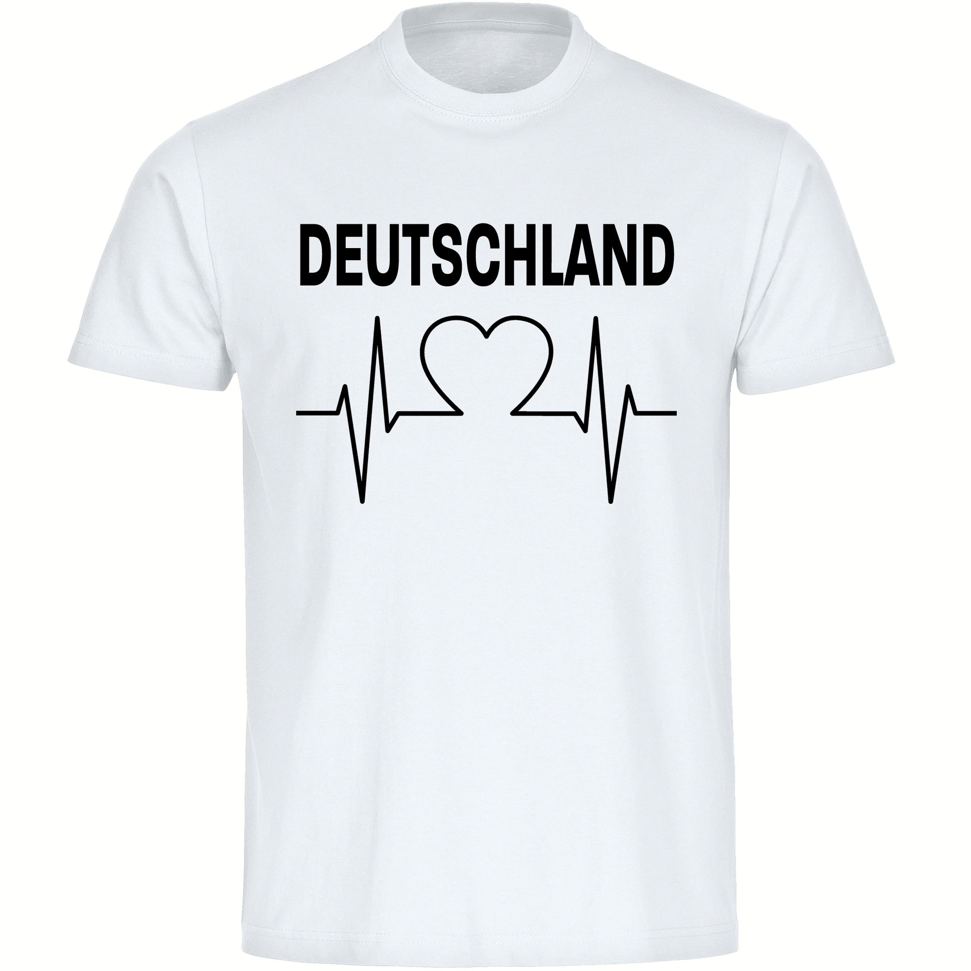 multifanshop Herren T-Shirt - Deutschland - Herzschlag - Druck schwarz - M&auml;nner - Bild 1