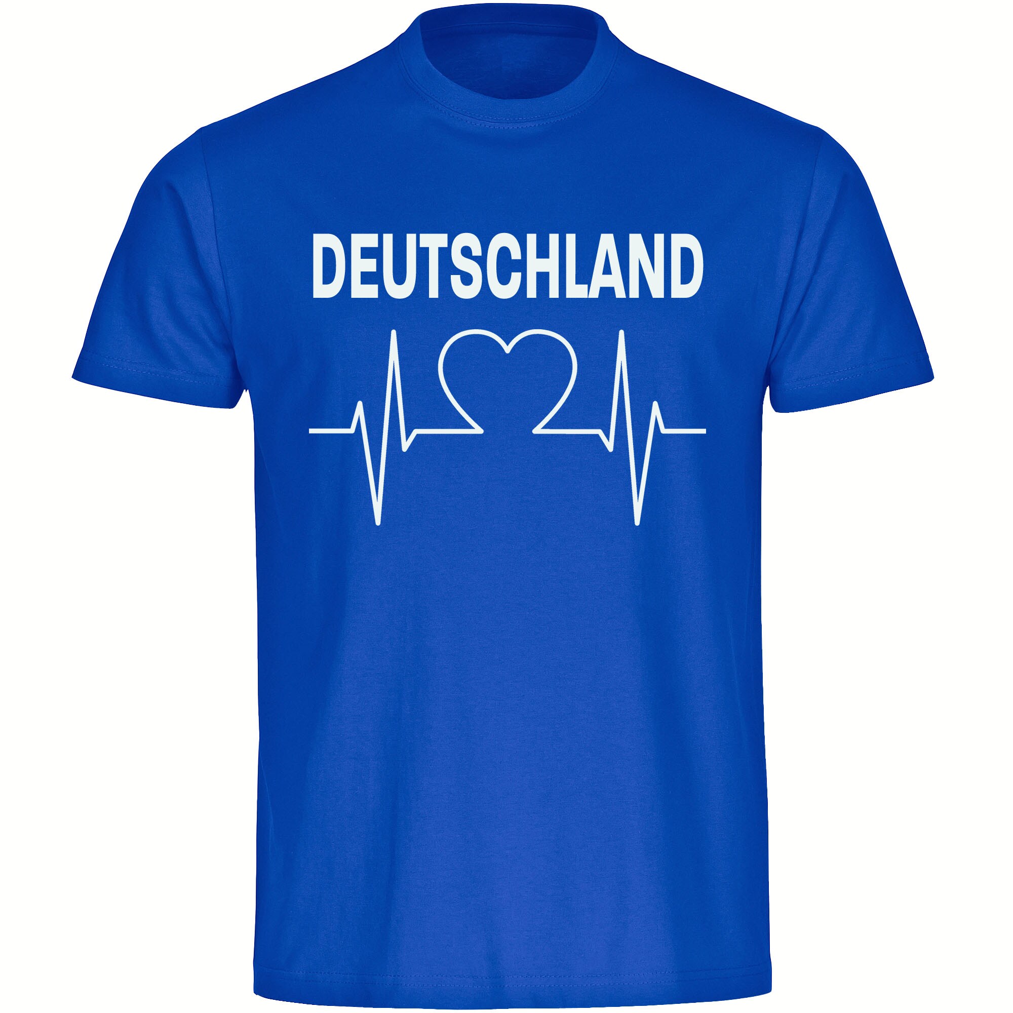 multifanshop Herren T-Shirt - Deutschland - Herzschlag - Druck wei&szlig; - M&auml;nner - Bild 1