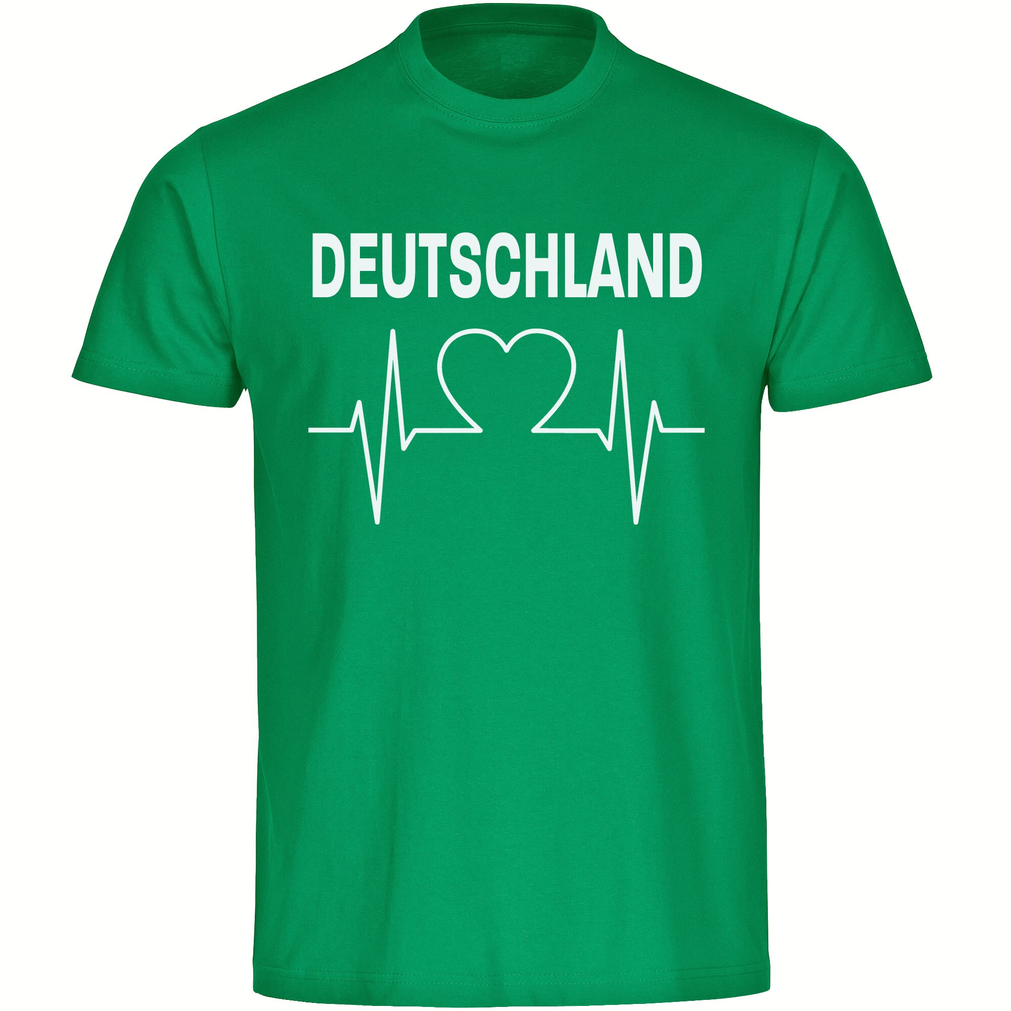 multifanshop Herren T-Shirt - Deutschland - Herzschlag - Druck wei&szlig; - M&auml;nner - Bild 1