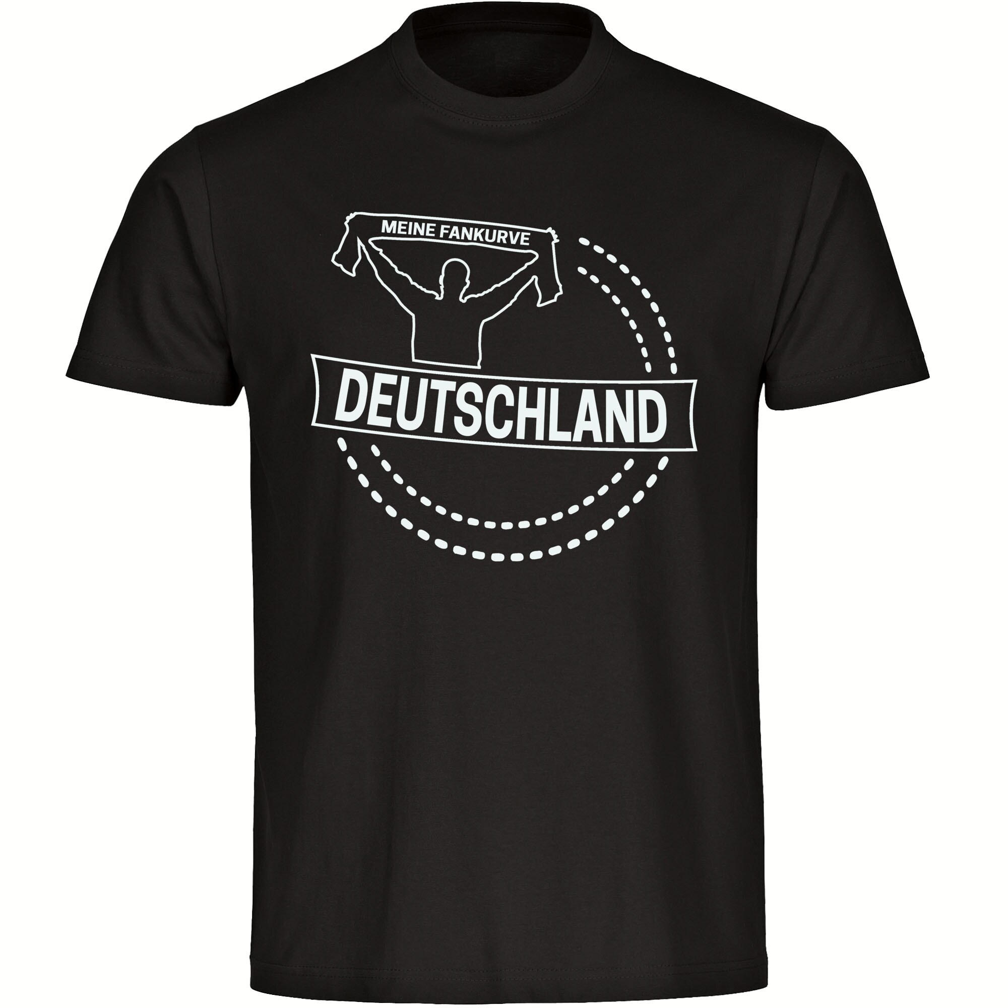 multifanshop Herren T-Shirt - Deutschland - Meine Fankurve - Druck wei&szlig; - M&auml;nner - Bild 1
