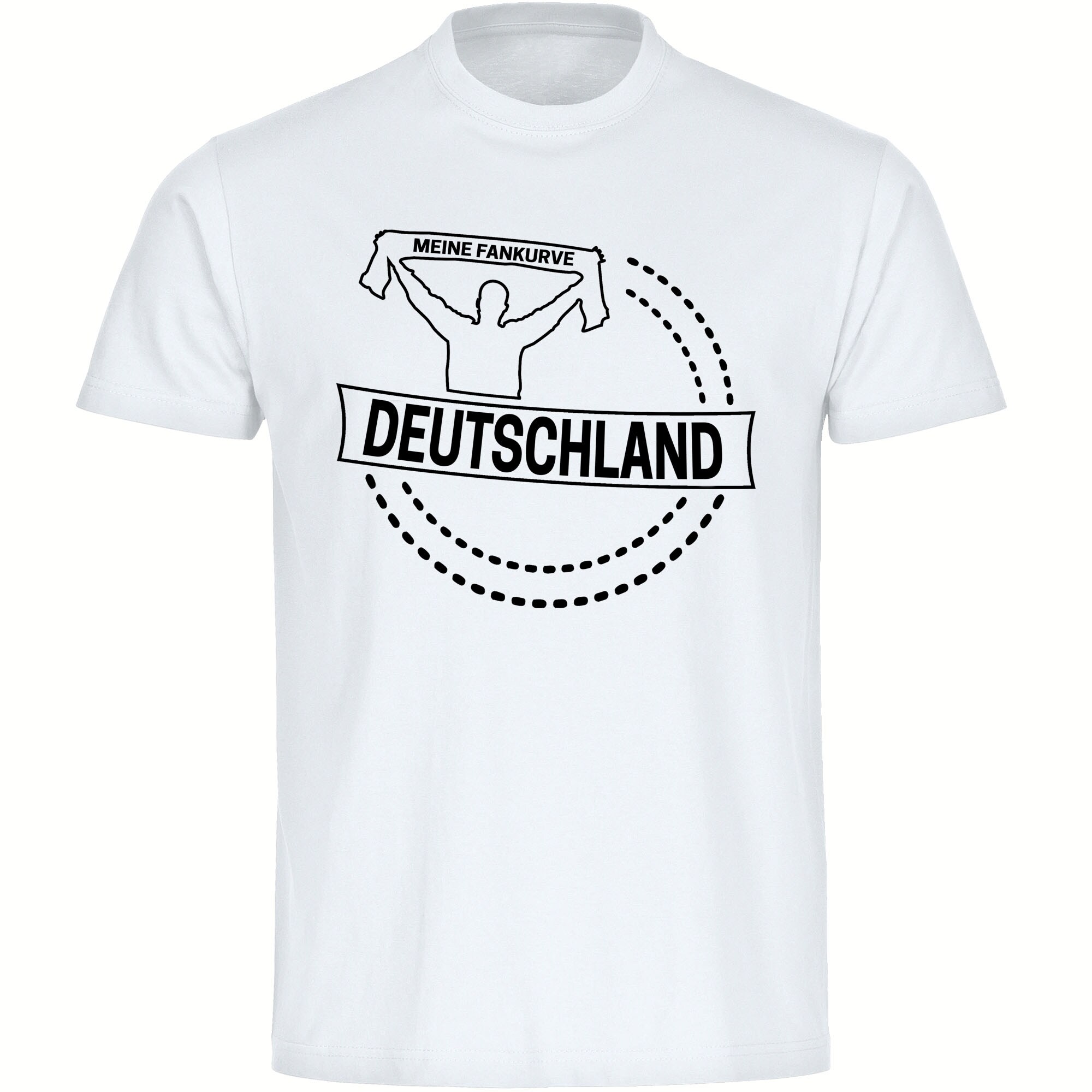 multifanshop Herren T-Shirt - Deutschland - Meine Fankurve - Druck schwarz - M&auml;nner - Bild 1