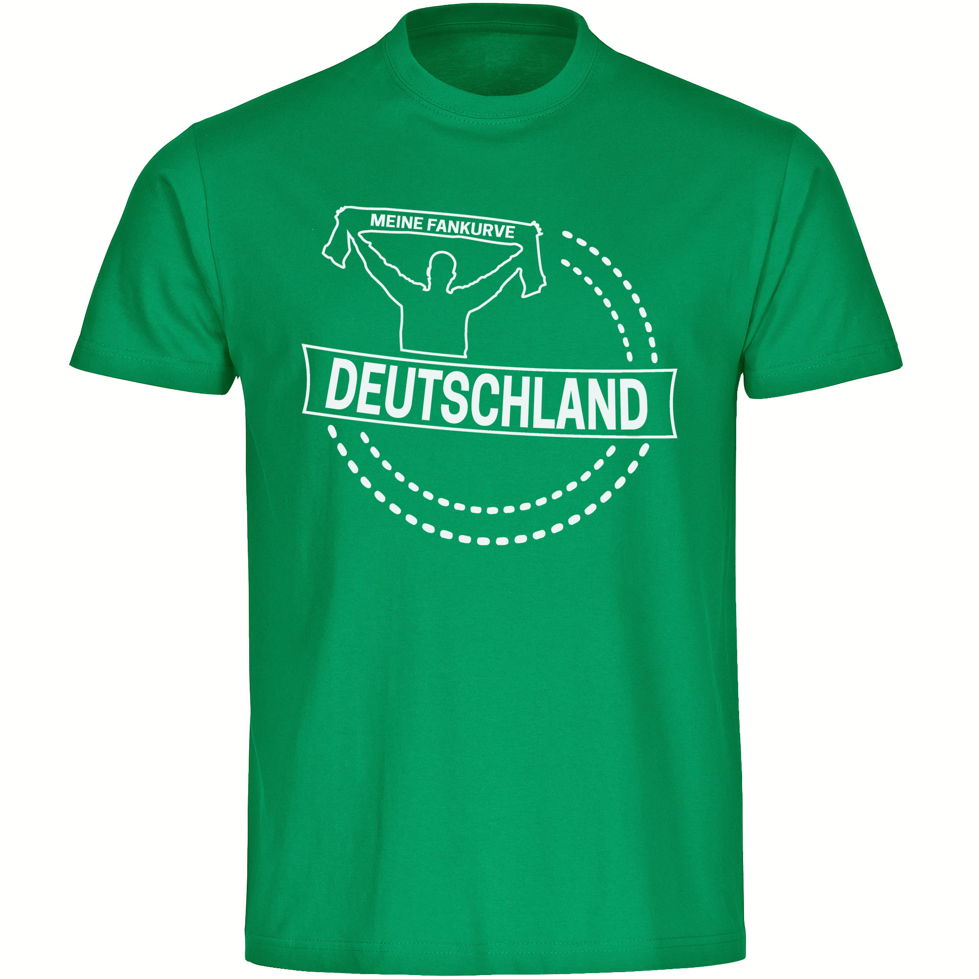 multifanshop Herren T-Shirt - Deutschland - Meine Fankurve - Druck wei&szlig; - M&auml;nner - Bild 1