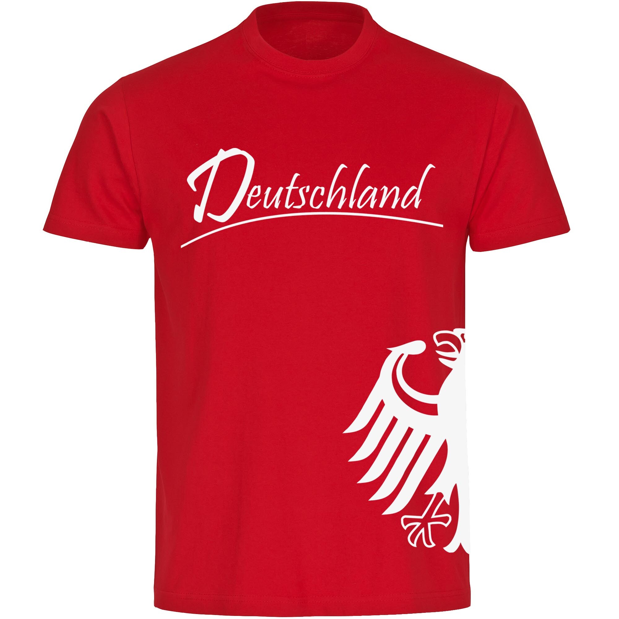 multifanshop Herren T-Shirt - Deutschland - Adler seitlich - Druck wei&szlig; - M&auml;nner - Bild 1