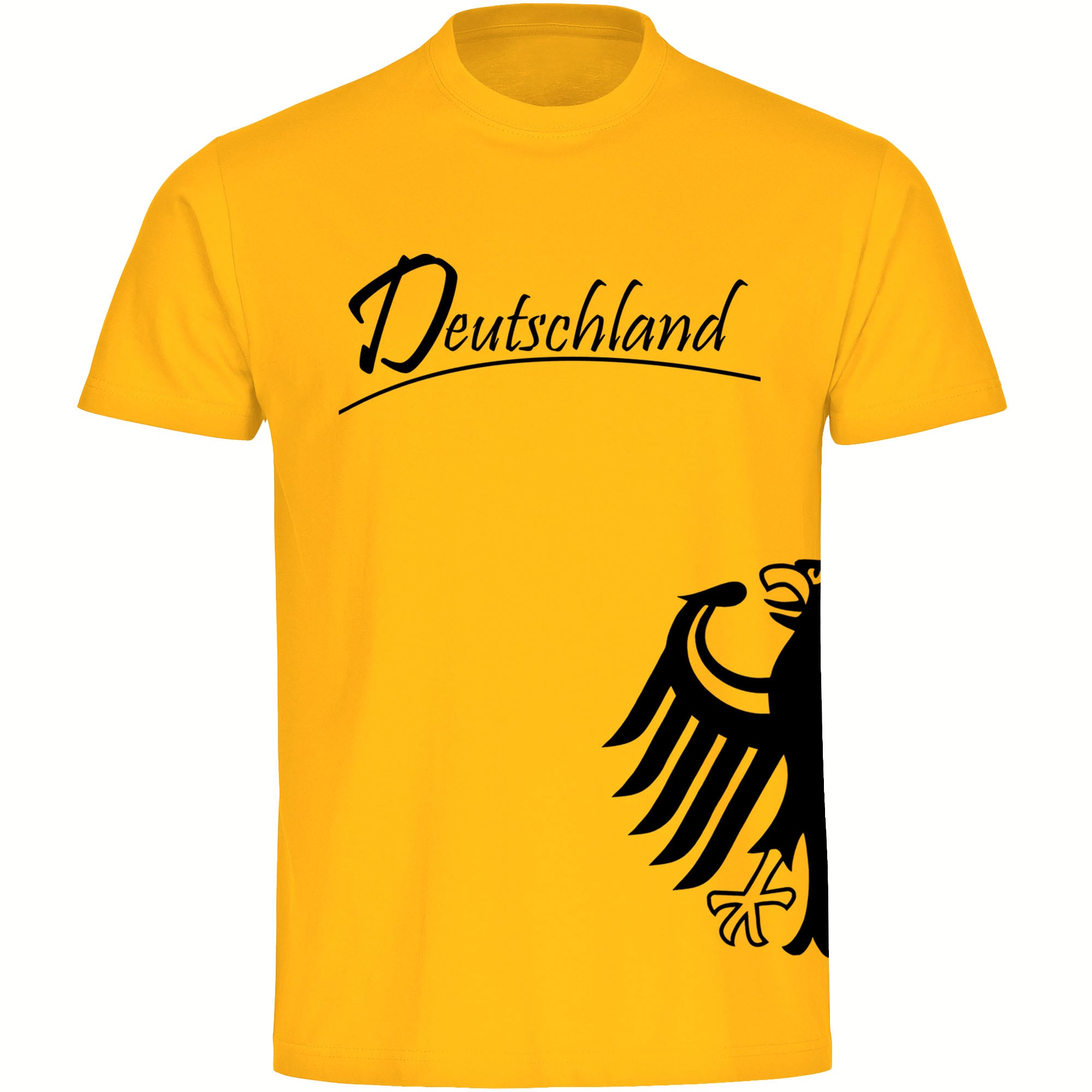 multifanshop Herren T-Shirt - Deutschland - Adler seitlich - Druck schwarz - M&auml;nner - Bild 1