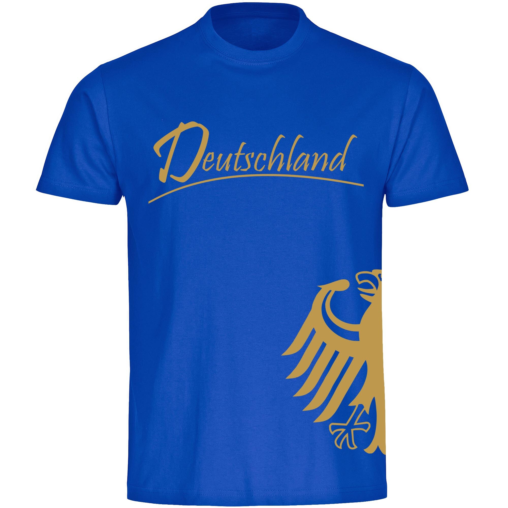 multifanshop Herren T-Shirt - Deutschland - Adler seitlich Gold - Druck gold metallic - M&auml;nner - Bild 1