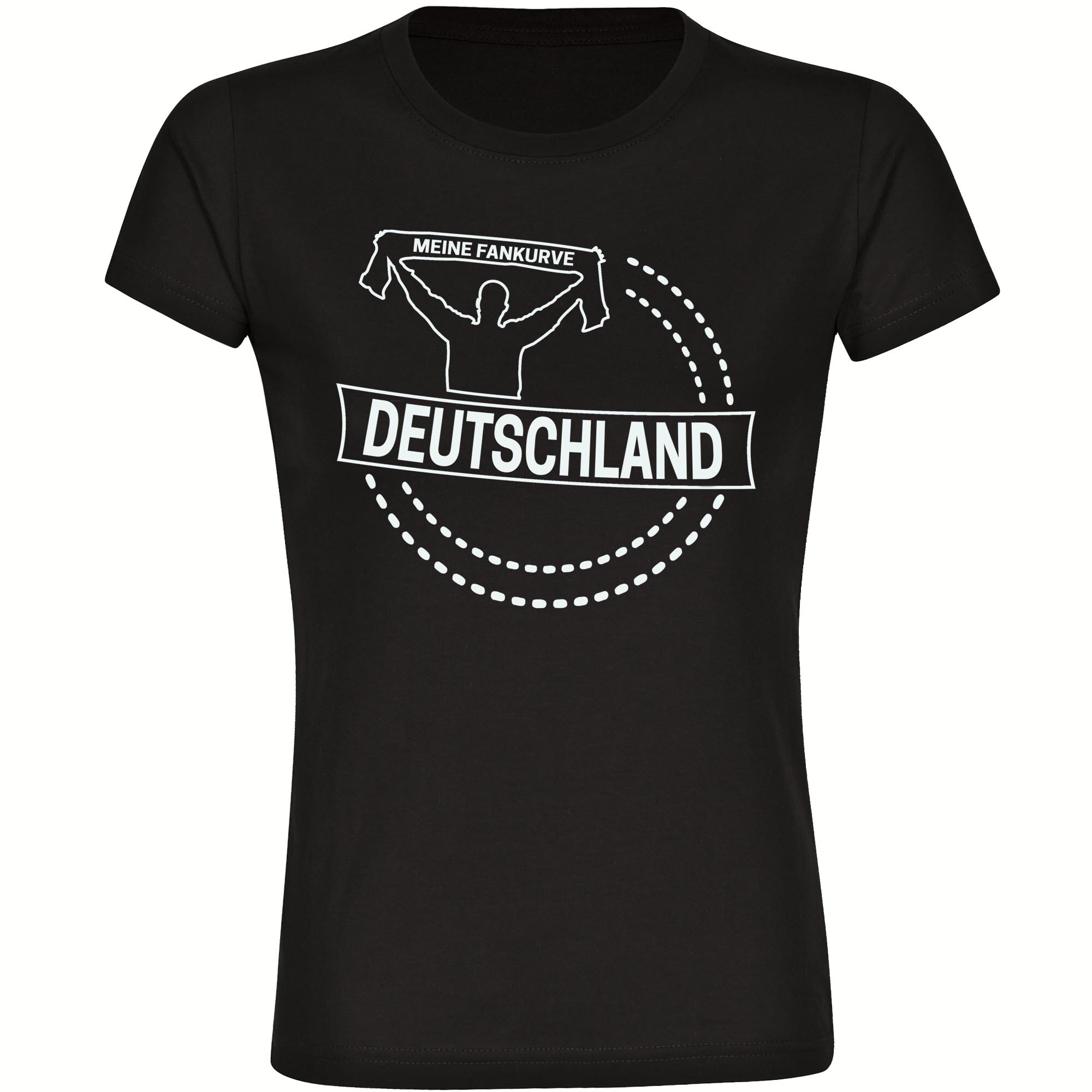 multifanshop Damen T-Shirt - Deutschland - Meine Fankurve - Druck wei&szlig; - Frauen - Bild 1
