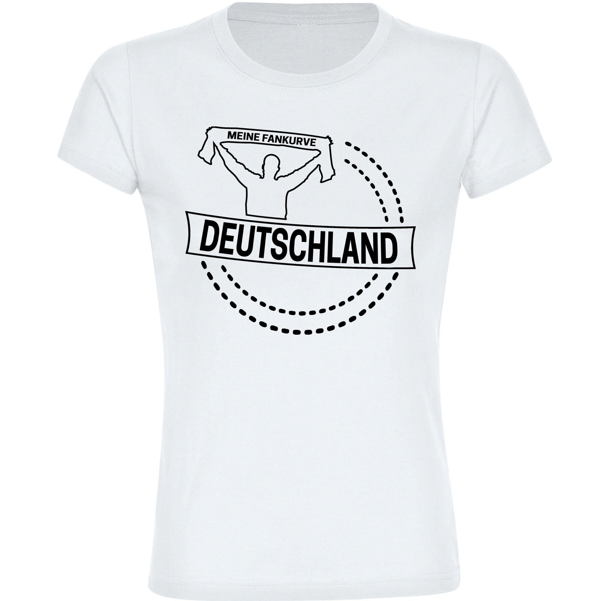 multifanshop Damen T-Shirt - Deutschland - Meine Fankurve - Druck schwarz - Frauen - Bild 1