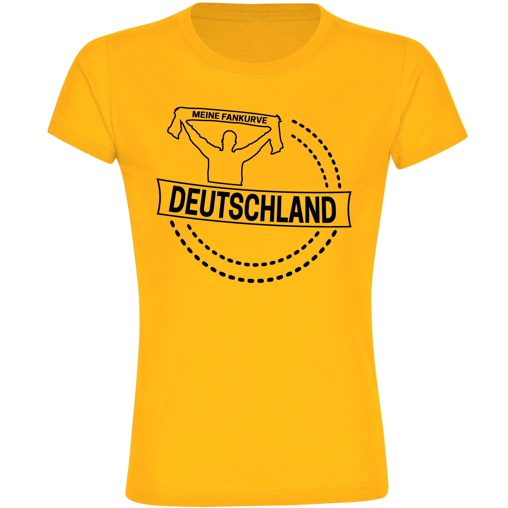 multifanshop Damen T-Shirt - Deutschland - Meine Fankurve - Druck schwarz - Frauen - Bild 1