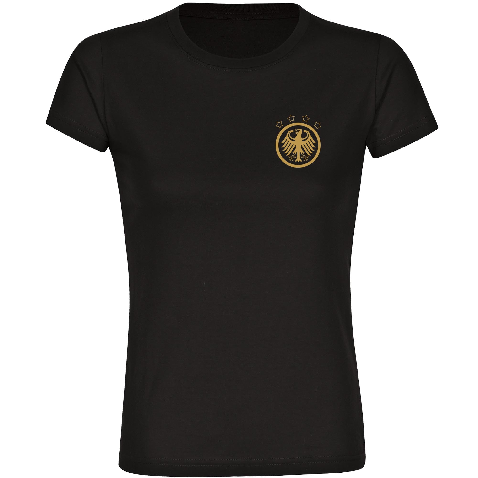 multifanshop Damen T-Shirt - Deutschland - Adler Retro Gold - Druck gold metallic - Frauen - Bild 1