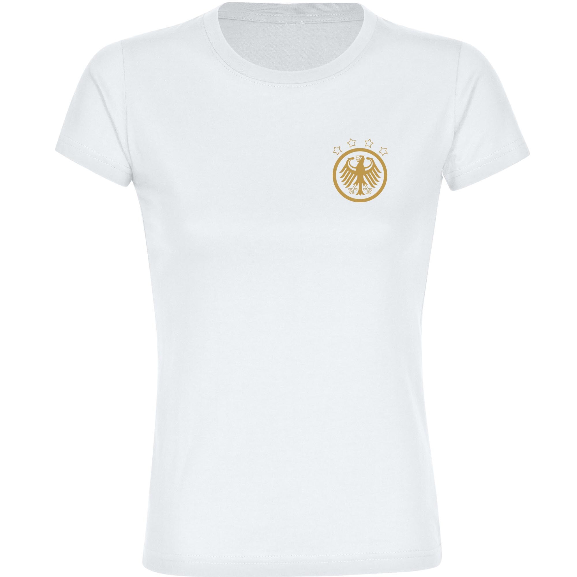 multifanshop Damen T-Shirt - Deutschland - Adler Retro Gold - Druck gold metallic - Frauen - Bild 1