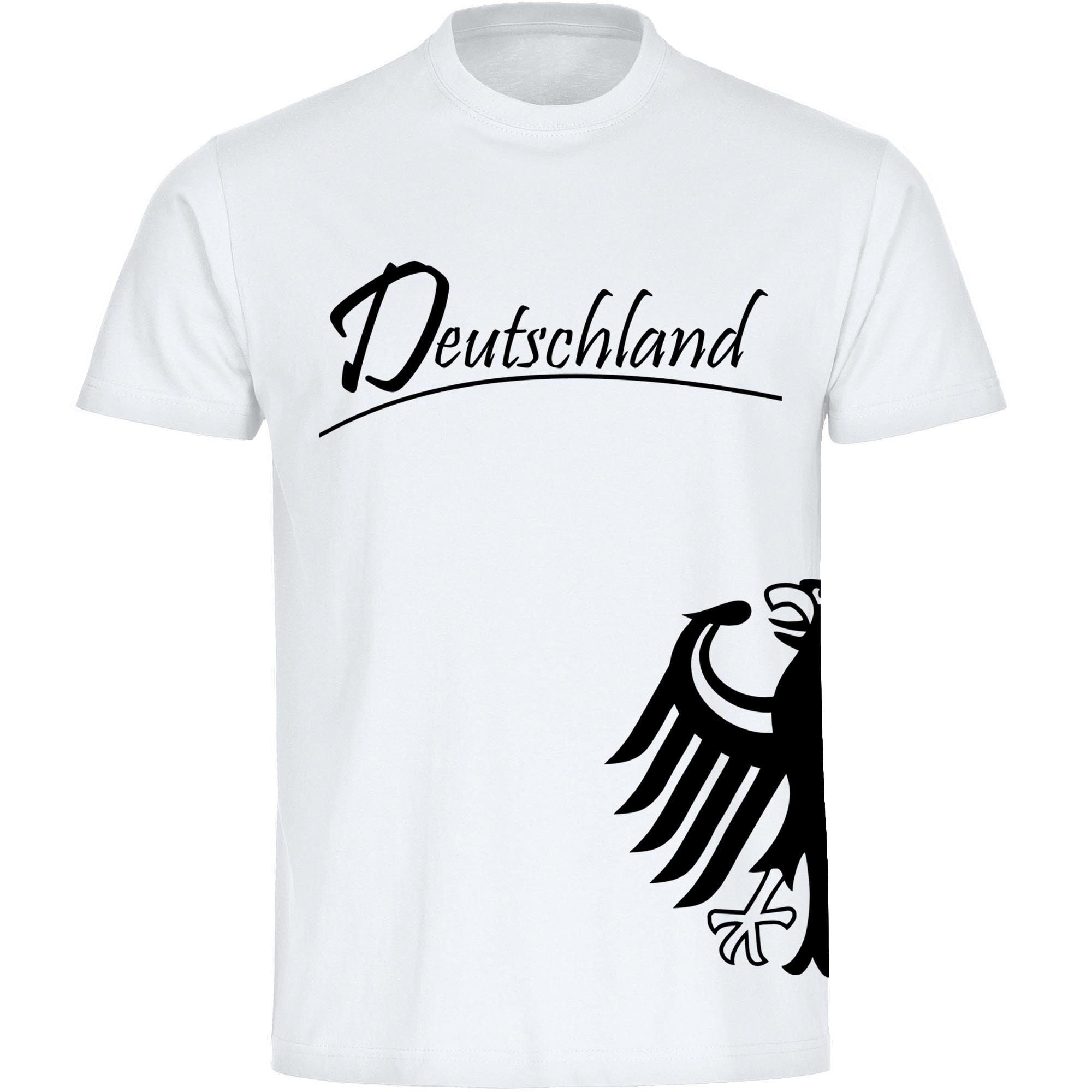 multifanshop Kinder T-Shirt - Deutschland - Adler seitlich - Druck schwarz - Kind - Bild 1