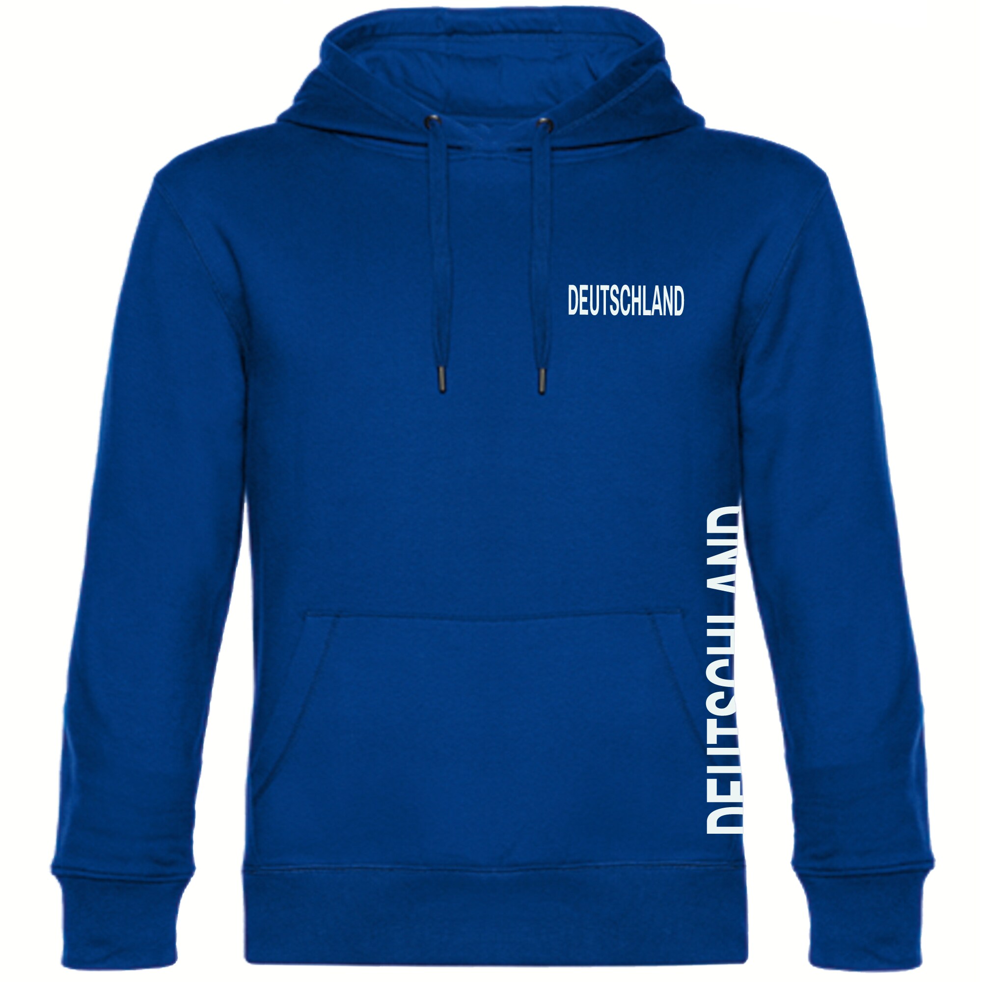 multifanshop Kapuzen Sweatshirt - Deutschland - Brust & Seite - Druck wei&szlig; - Hoodie - Bild 1