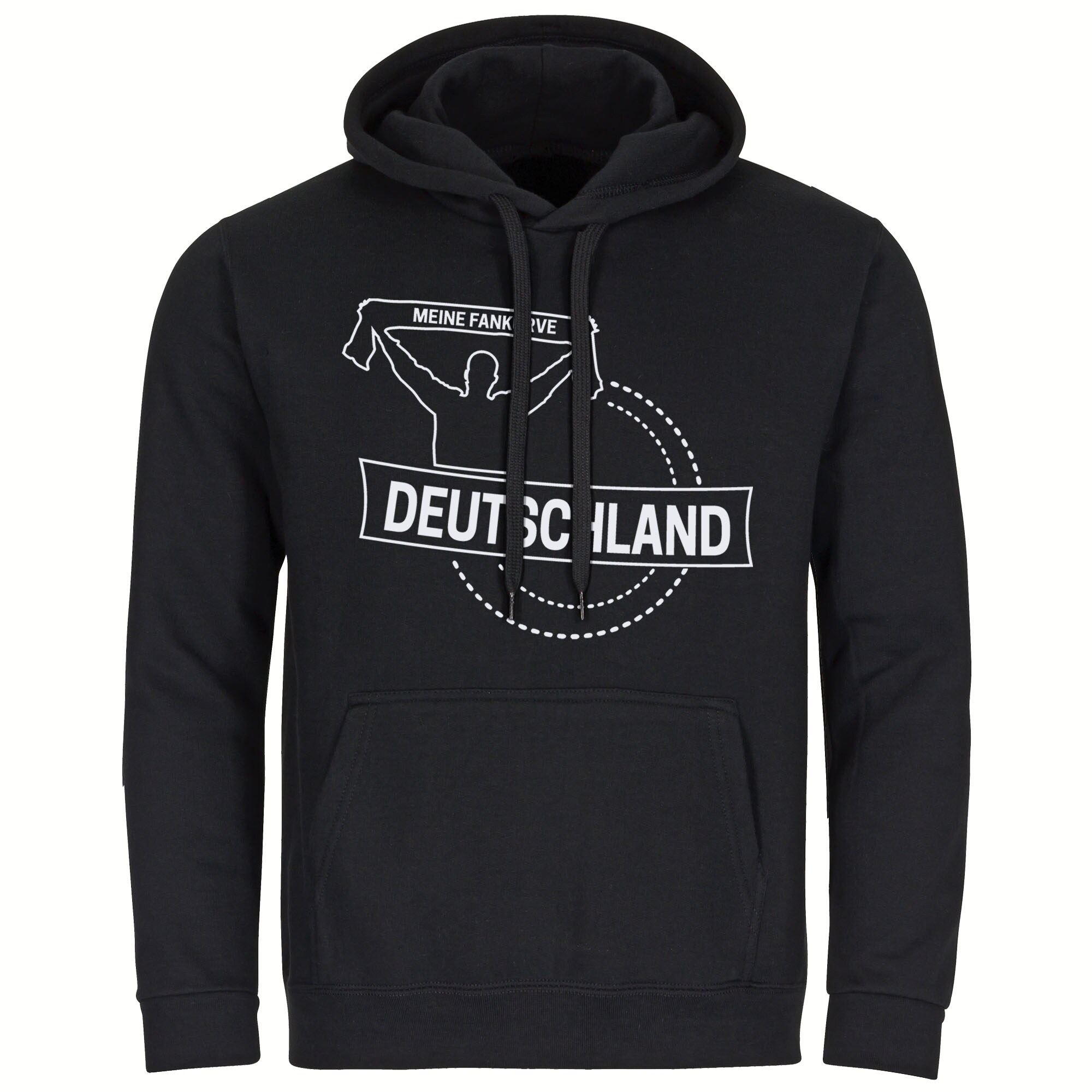 multifanshop Kapuzen Sweatshirt - Deutschland - Meine Fankurve - Druck wei&szlig; - Hoodie - Bild 1