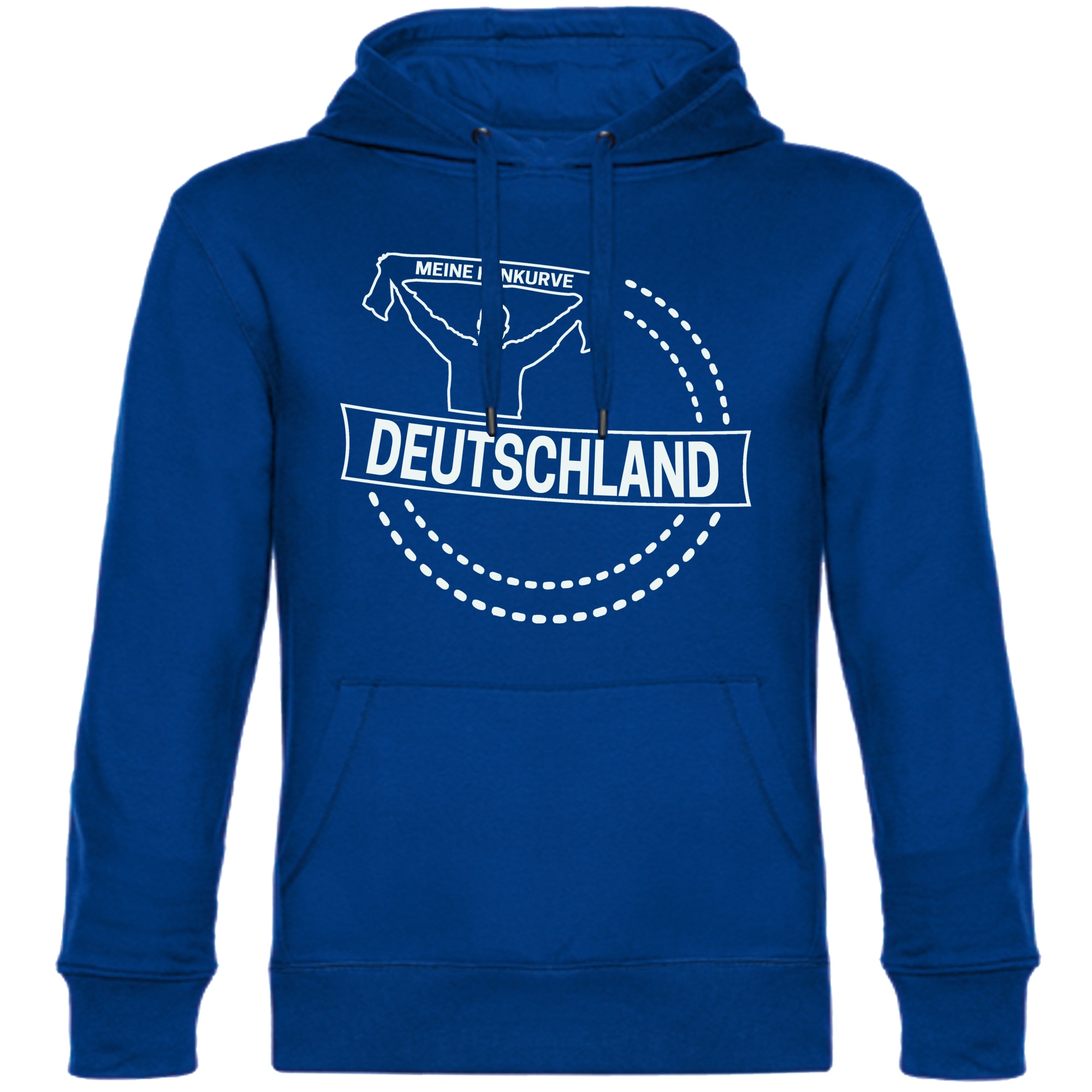 multifanshop Kapuzen Sweatshirt - Deutschland - Meine Fankurve - Druck wei&szlig; - Hoodie - Bild 1