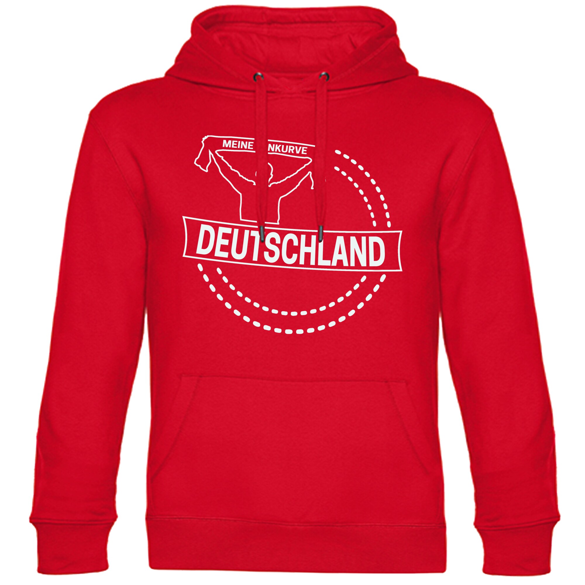 multifanshop Kapuzen Sweatshirt - Deutschland - Meine Fankurve - Druck wei&szlig; - Hoodie - Bild 1