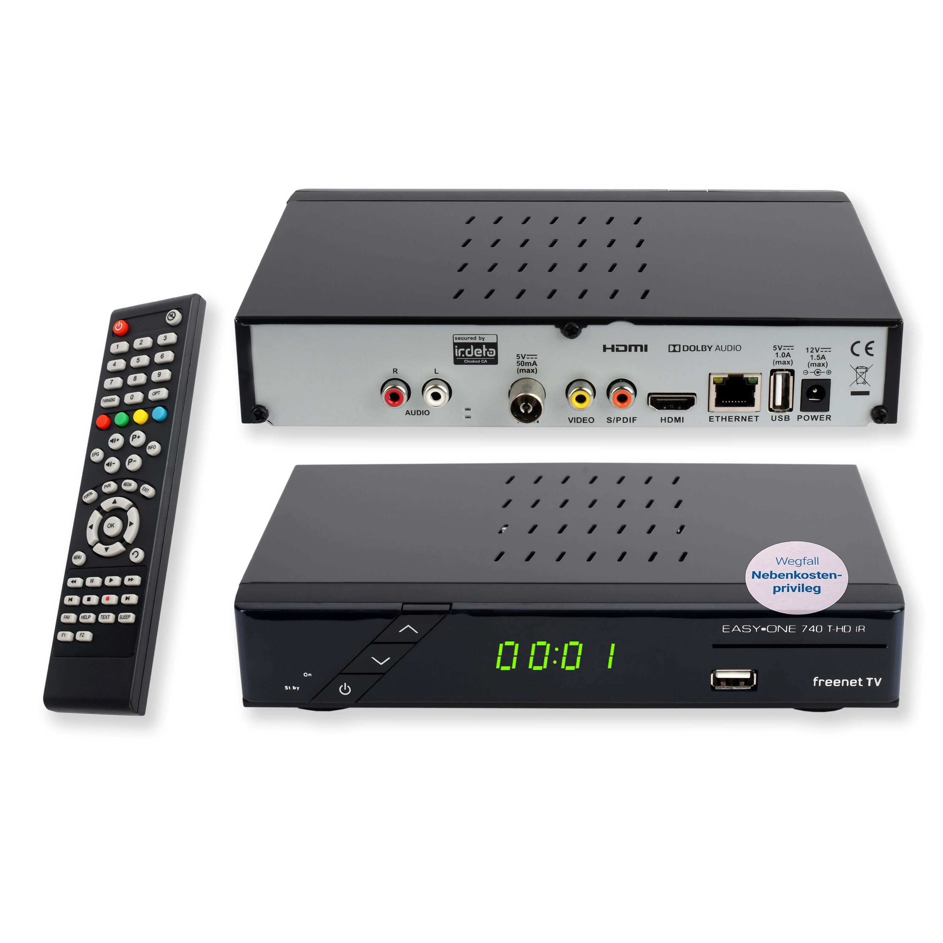SET-ONE EasyOne 740 HD IR HDTV DVB-T2 Receiver mit freenet TV - Bild 1