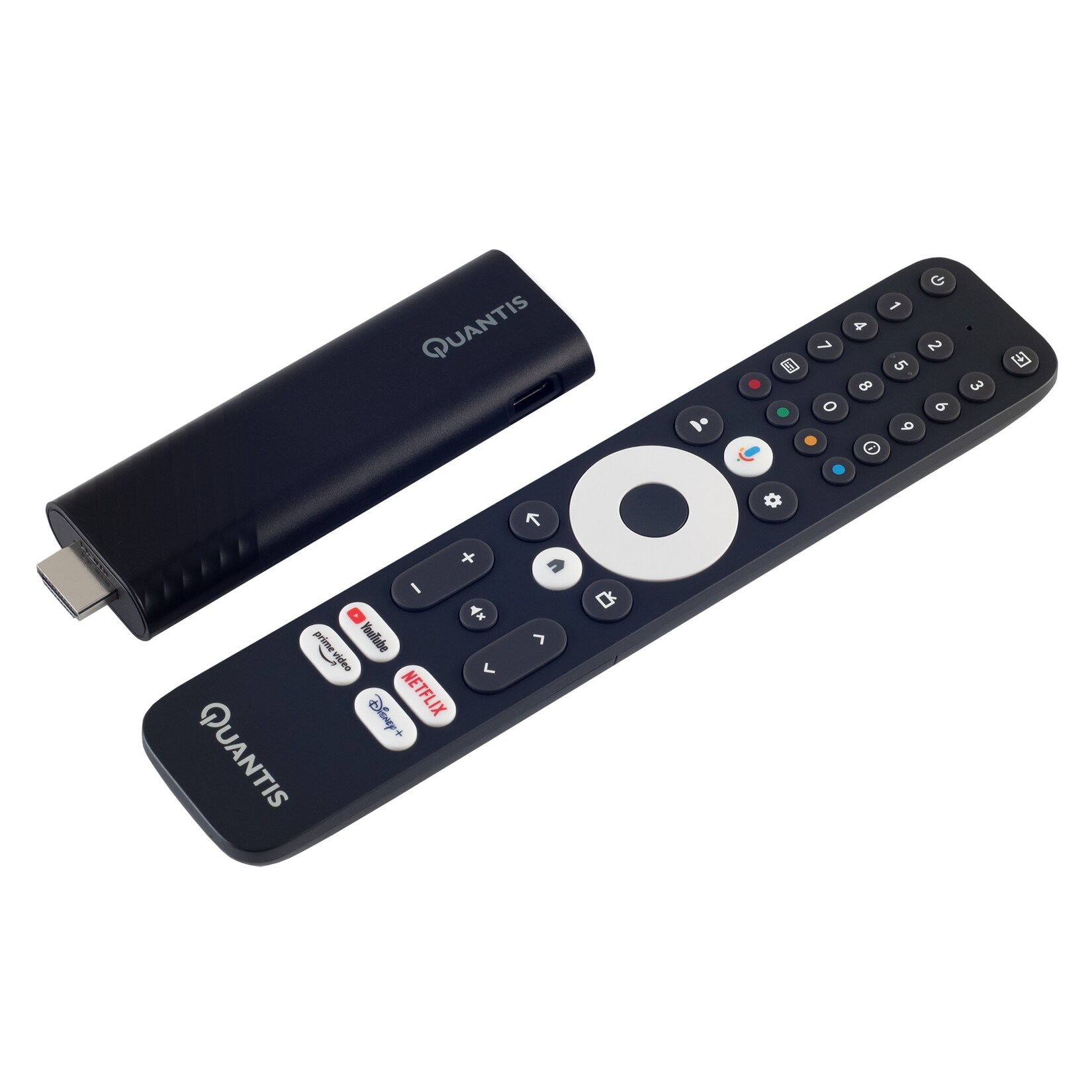 Quantis QE600 4K UHD Streaming Stick, Google TV, Chromecast, 32GB