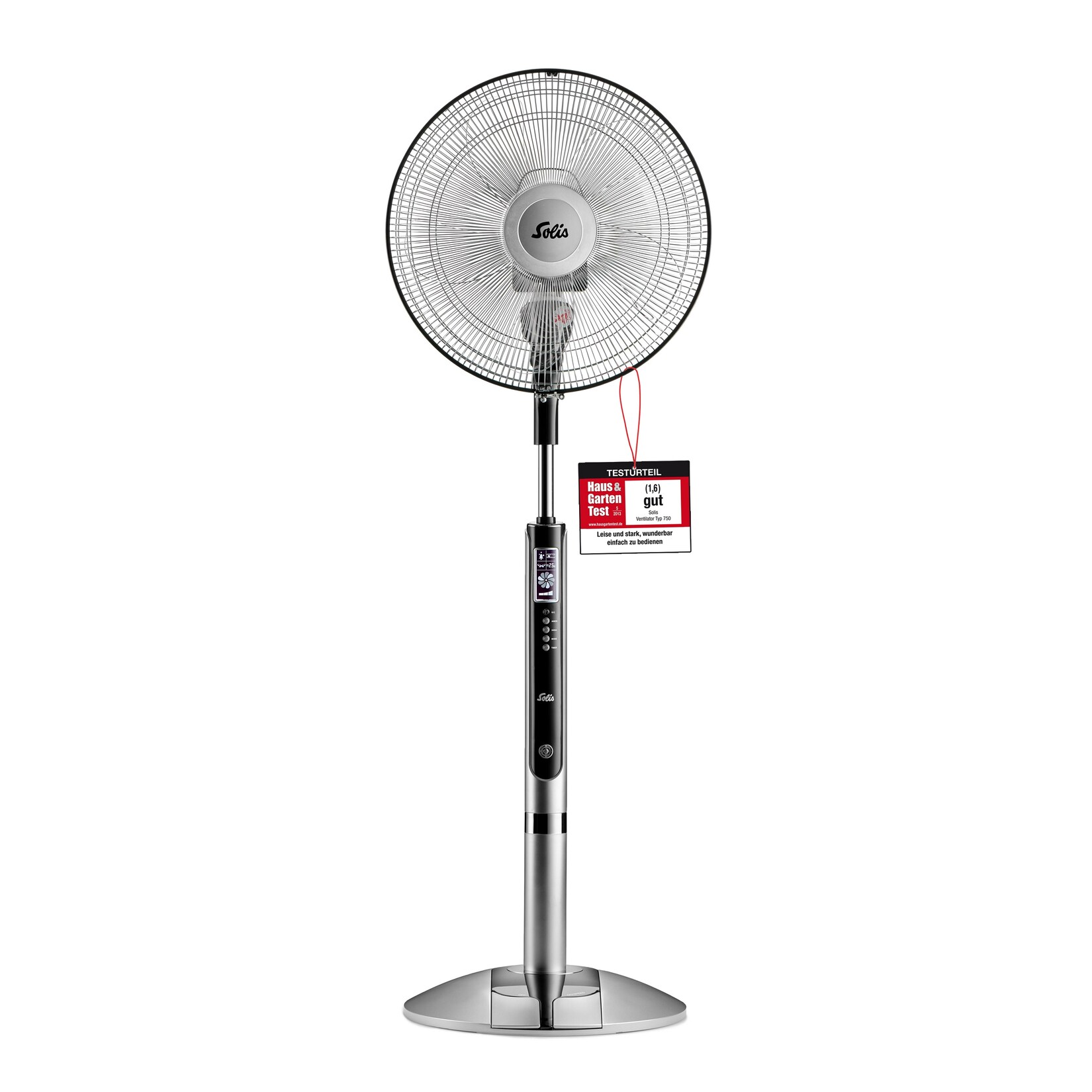 Solis Standventilator, Oszilationsfunktion, 3 Stufen, 7,5h Timer | 07611210970798