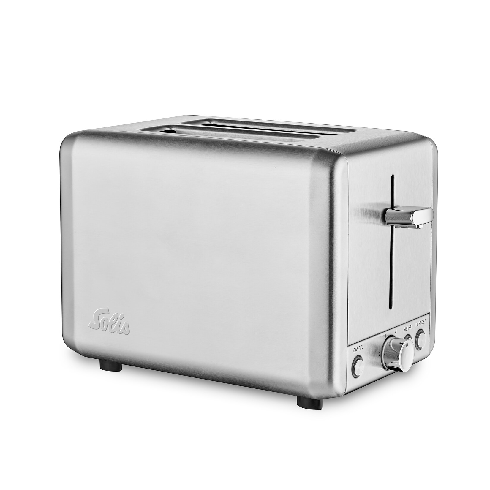 Solis Zwei-Schlitz Toaster, 6 Stufen, Krümelschublade, silber | 07611210920120
