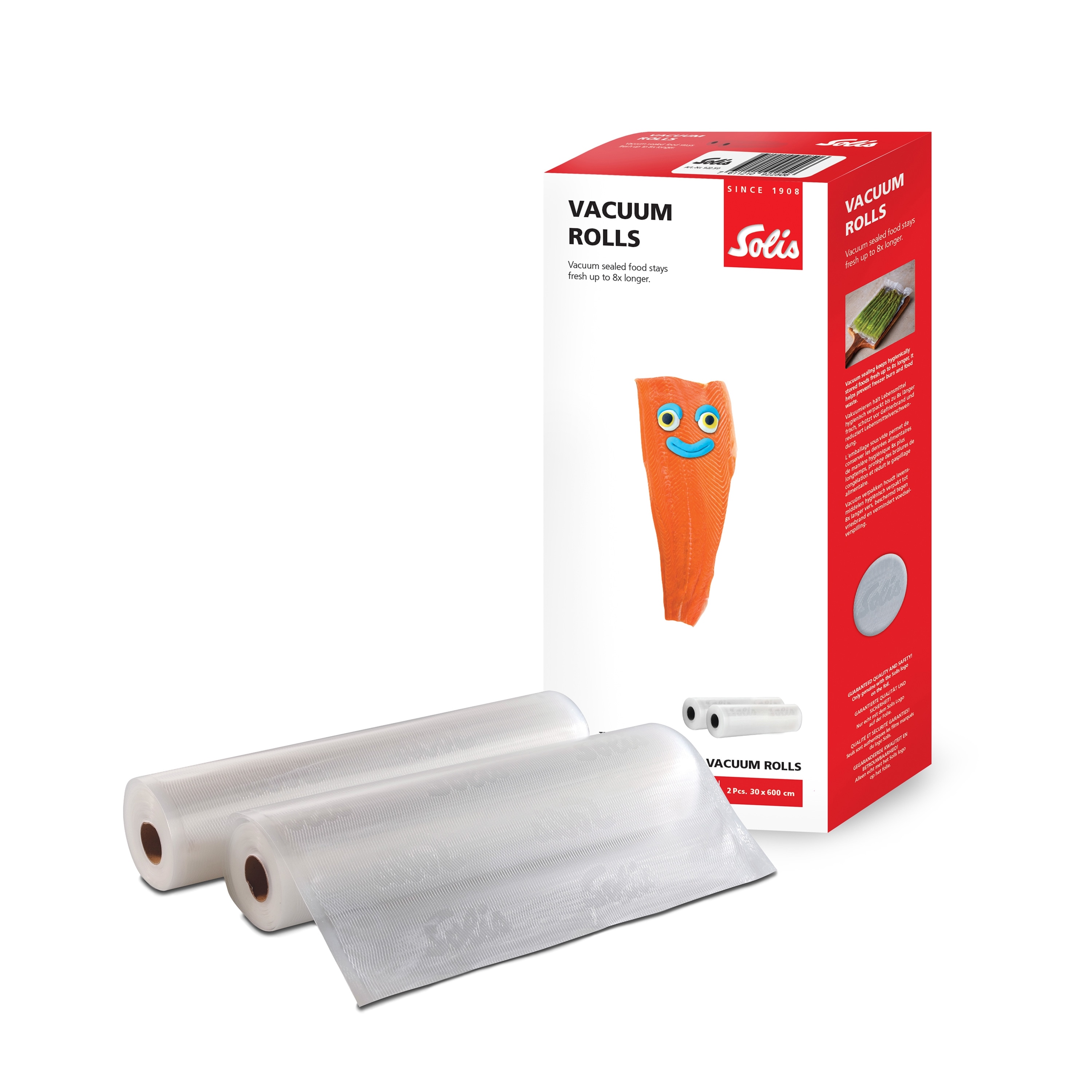 Solis Vakuumierfolie 2 Rollen BPA-frei, 600x30 cm, Dicke 110 &micro;m - Bild 1