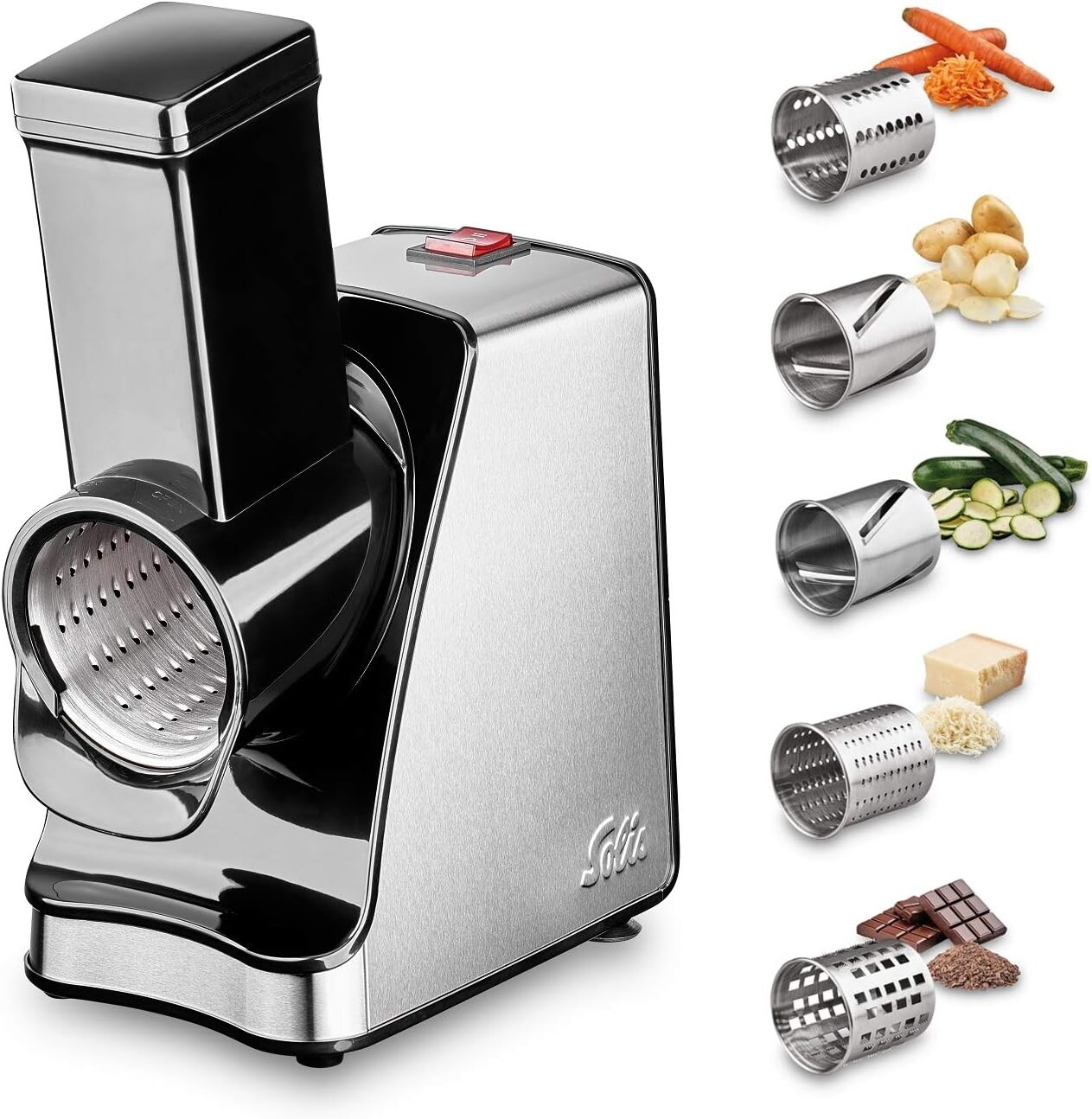 Solis Zerkleinerer 350W, 5 Trommeln Reiben, raspeln, schneiden, mahlen - Bild 1