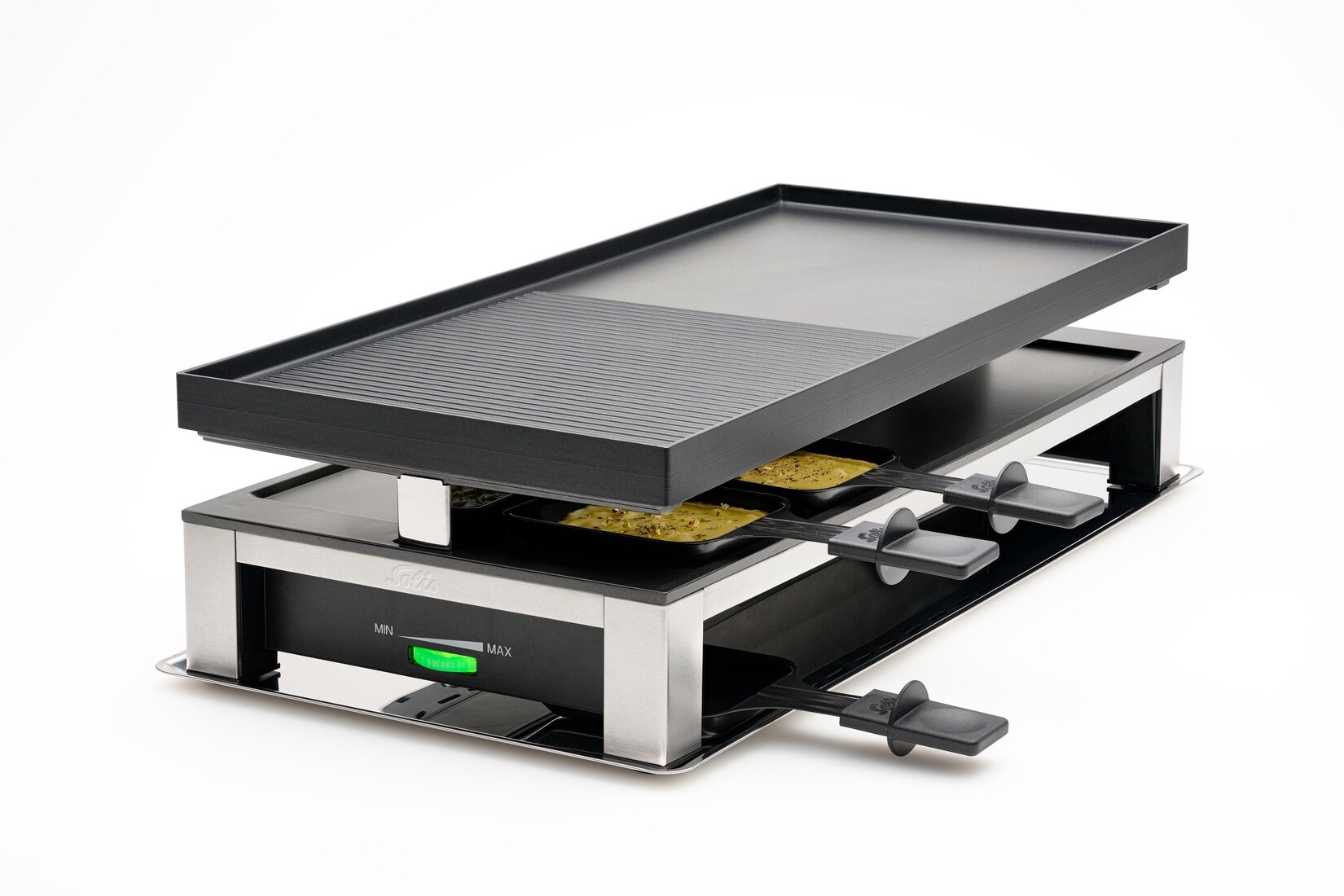 Solis 3 in 1 Raclette Tischgrill, 1500W 10 Personen Grillen, Crepes | 07611210977599