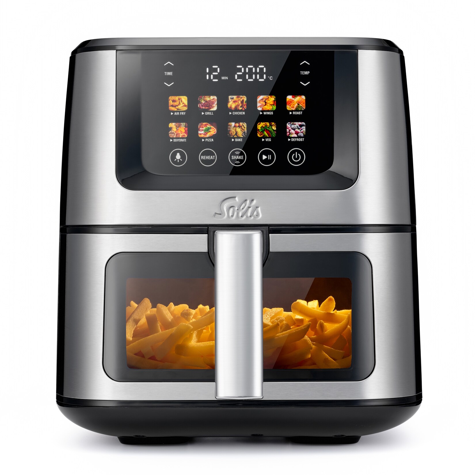 Solis Heißluftfritteuse, Touch-Bedienung, 1900 W, 7,5 Liter, bis 230°C | 07611210979777