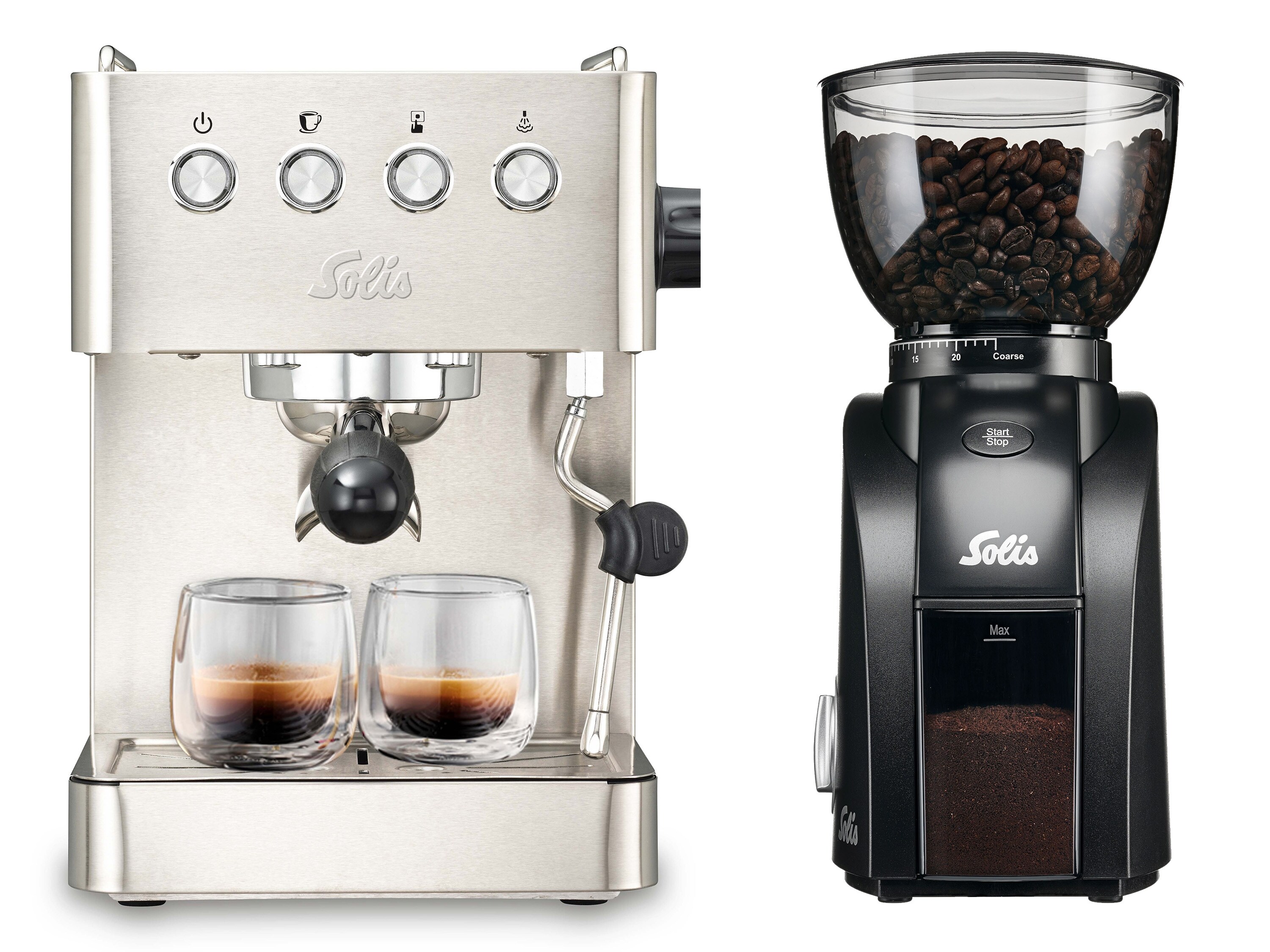 Solis Siebtr&auml;ger Kaffeemaschine Gran Gusto, + Scala Kaffee Mahlwerk - Bild 1