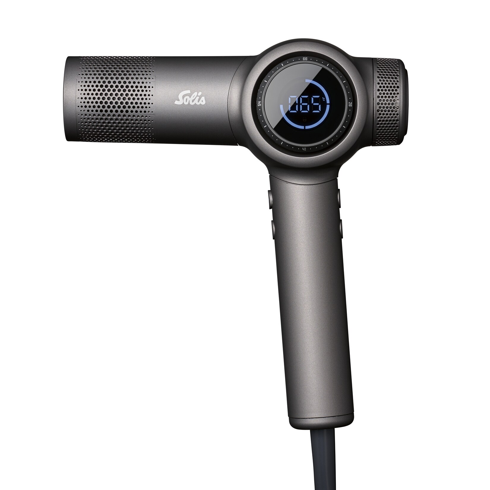 Solis Haartrockner, LED Display, 4 Einstellmöglichkeiten, 1600 W, 365g | 07611210968207