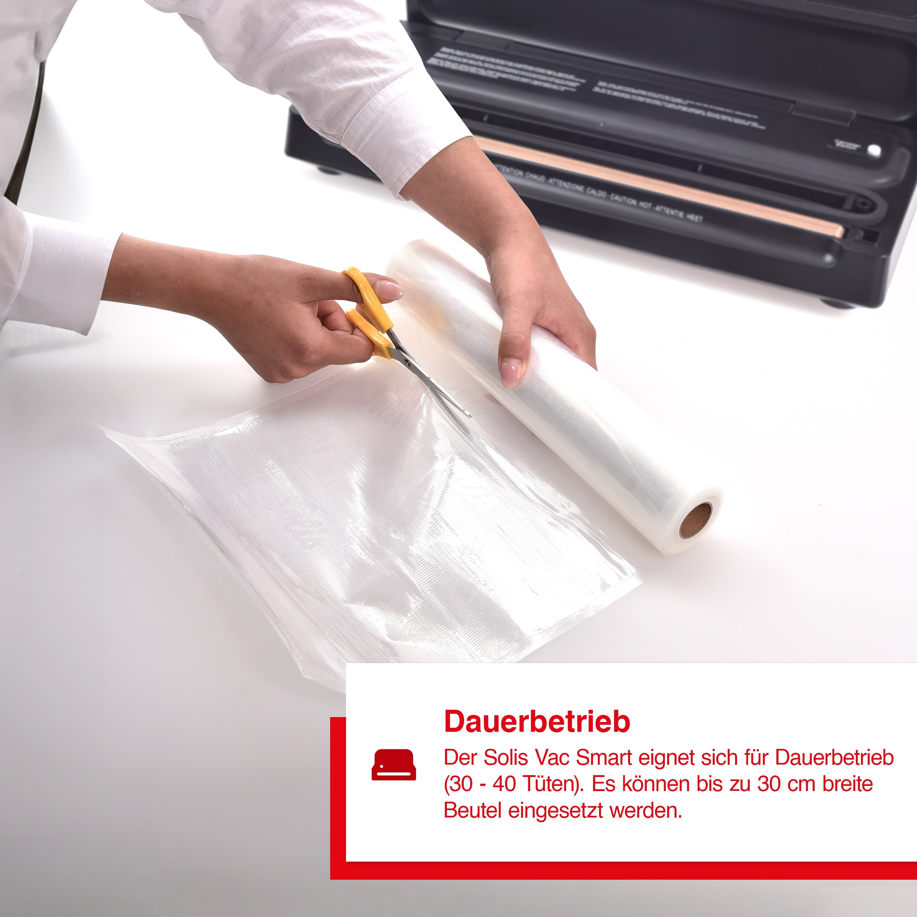 Solis Vakuumiergerät für 30 cm Beutel, Set inkl. 50 Beutel & 2 Rollen online kaufen bei Netto