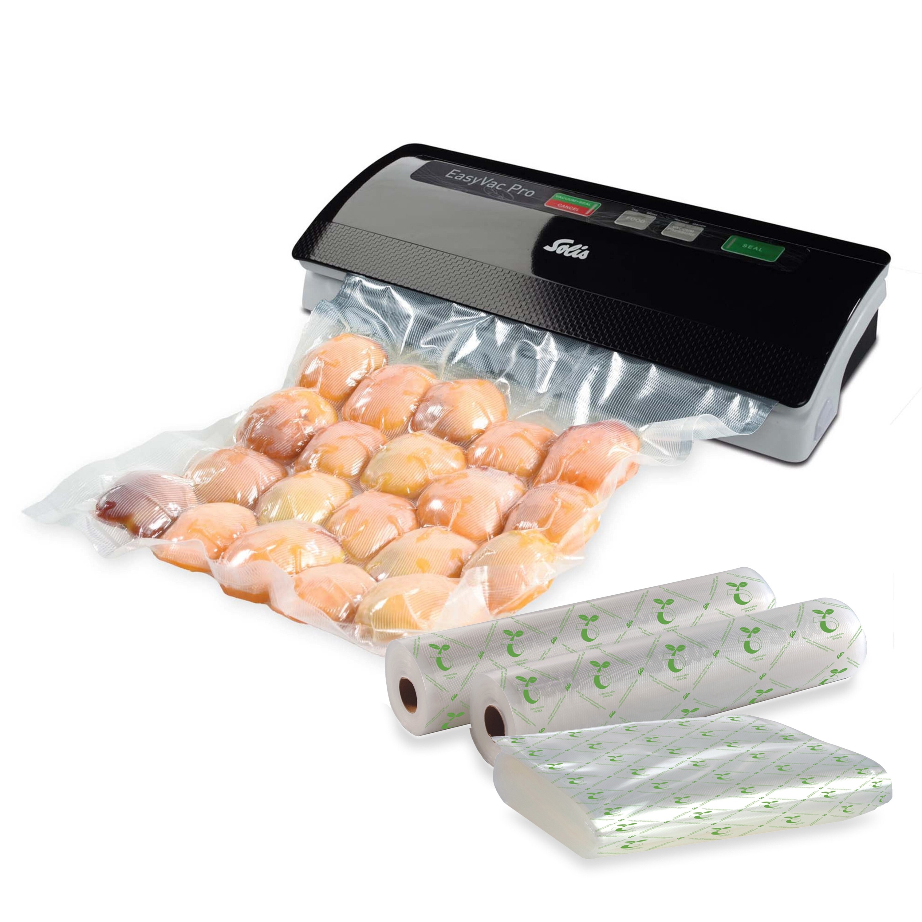 Solis Vakuumierger&auml;t mit Schlauch, Set inkl. 68 Beutel & 2 Rollen - Bild 1