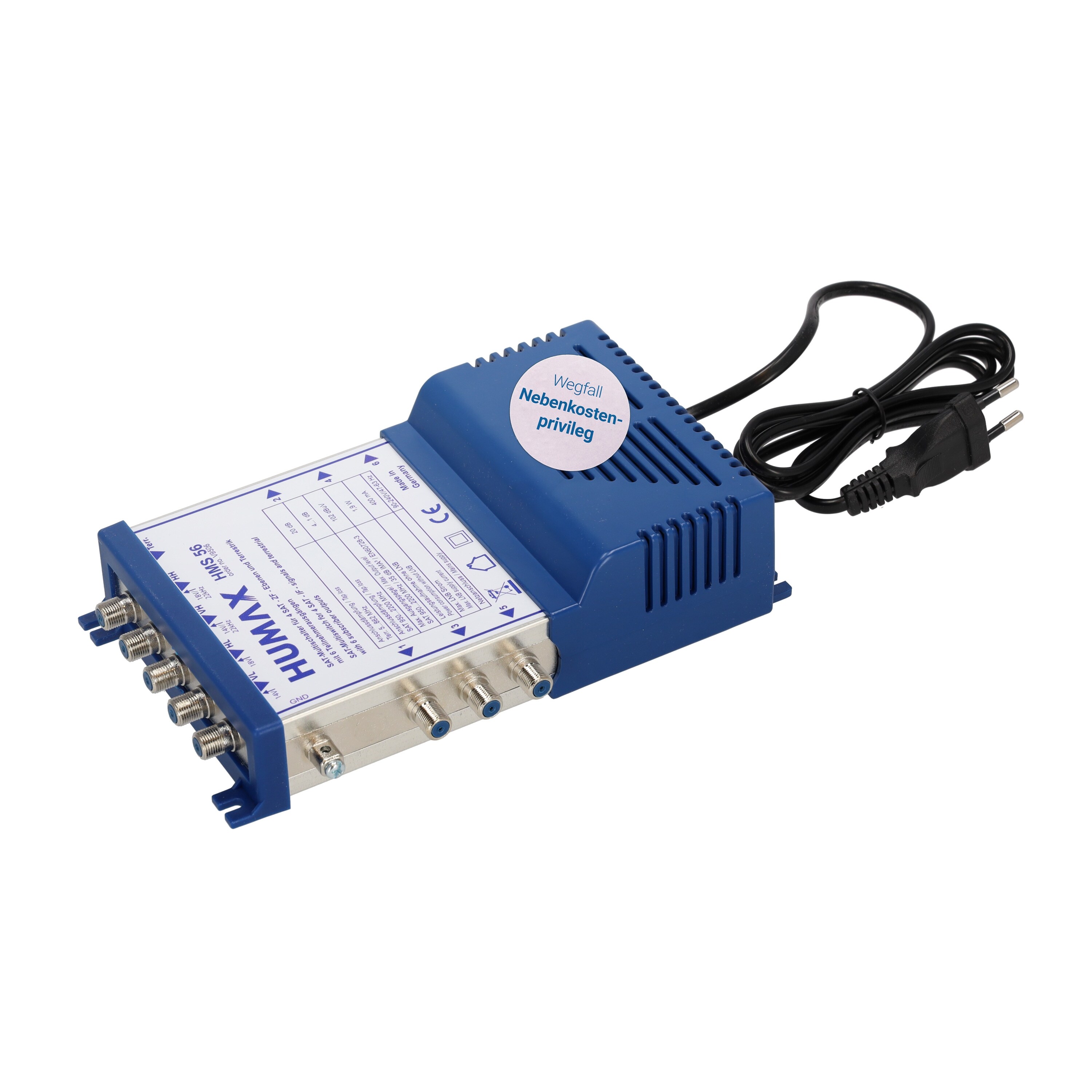 Humax Multischalter, 6 Teilnehmer/TV, 5 Eing&auml;nge davon 1x terrestrisch - Bild 1