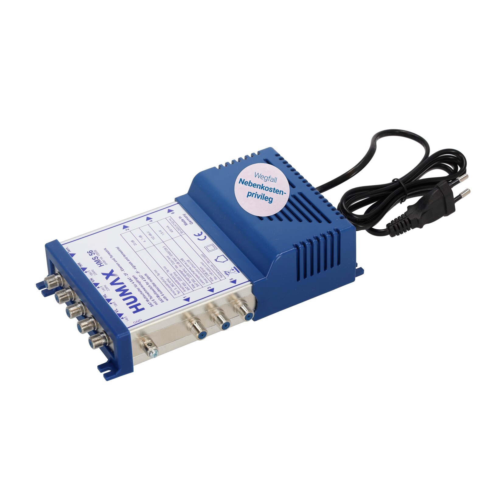 Humax Multischalter, 6 Teilnehmer/TV, 5 Eingänge davon 1x terrestrisch | 04043745995060