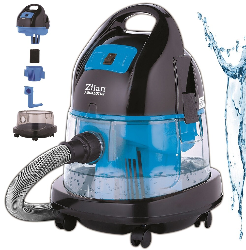 Zilan Staubsauger m. Wasserfilter Nass/Trocken Sauger 8L 2000W blau