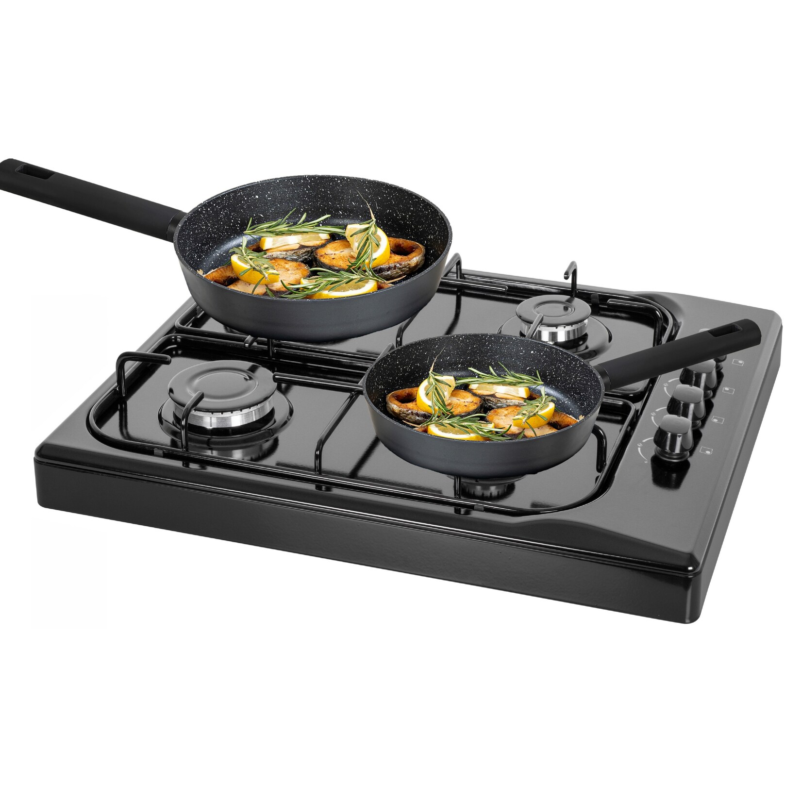Zilan Gaskocher 4 flammig Campingkocher Gasherd Kochfeld schwarz | 06423154021570