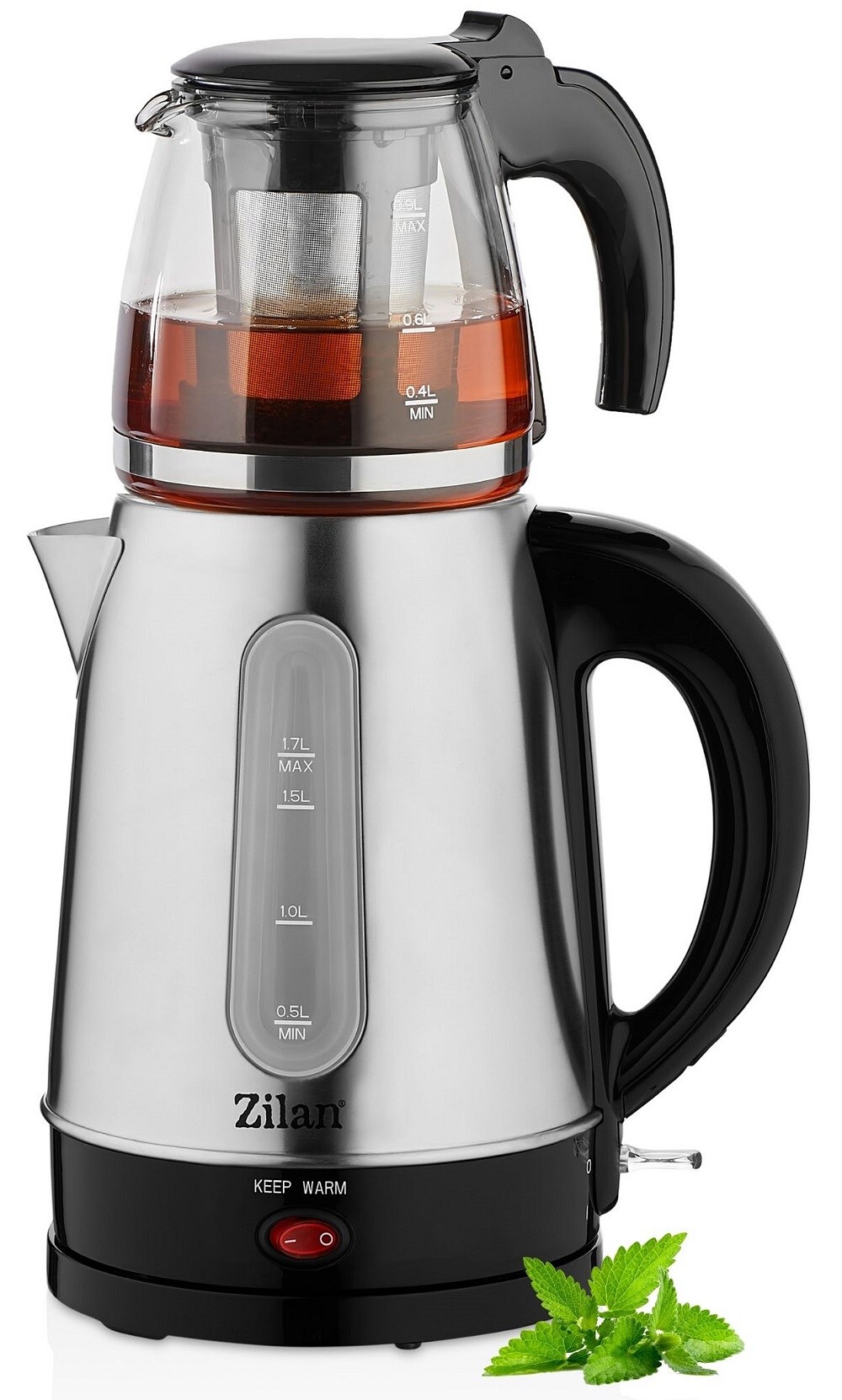 Zilan Teekocher 1,7L 2200W Edelstahl BPA-Frei Teemaschine Kettle - Bild 1