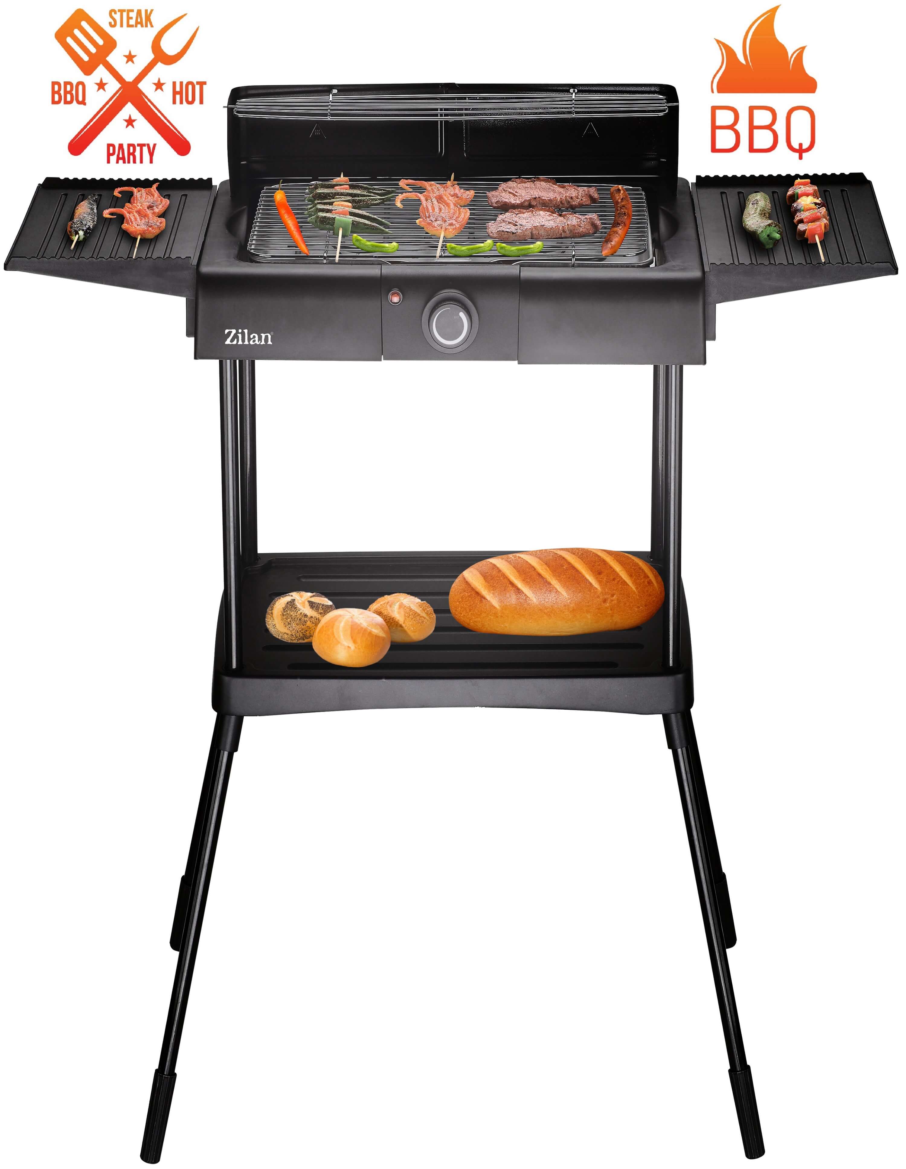 Zilan 2in1 Standgrill Elektrogrill Tischgrill Partygrill 2400W - Bild 1