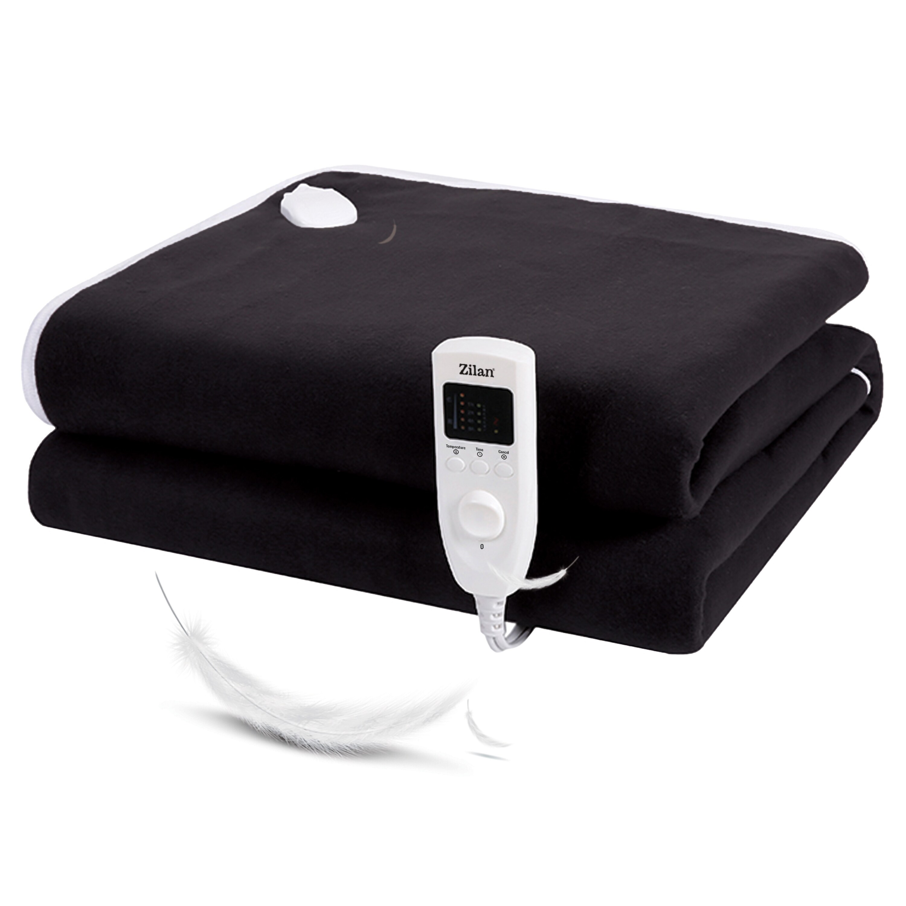 Zilan Elektrische Heizdecke mit Timer W&auml;rmedecke 150x80cm schwarz - Bild 1