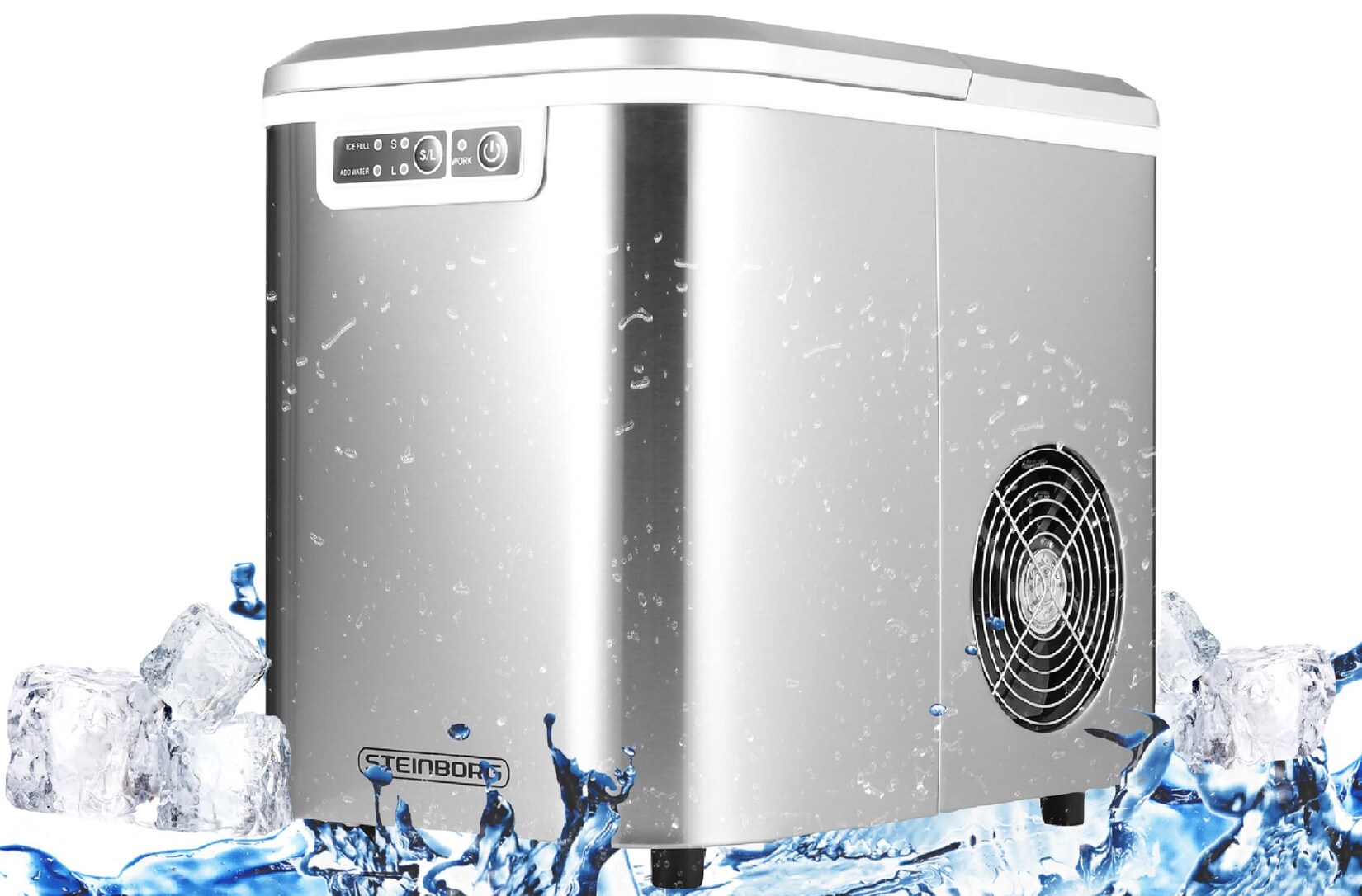 Steinborg Eiswürfelmaschine Ice Cube Maker 2.2 Liter Fassungsvermögen | 04260677791076