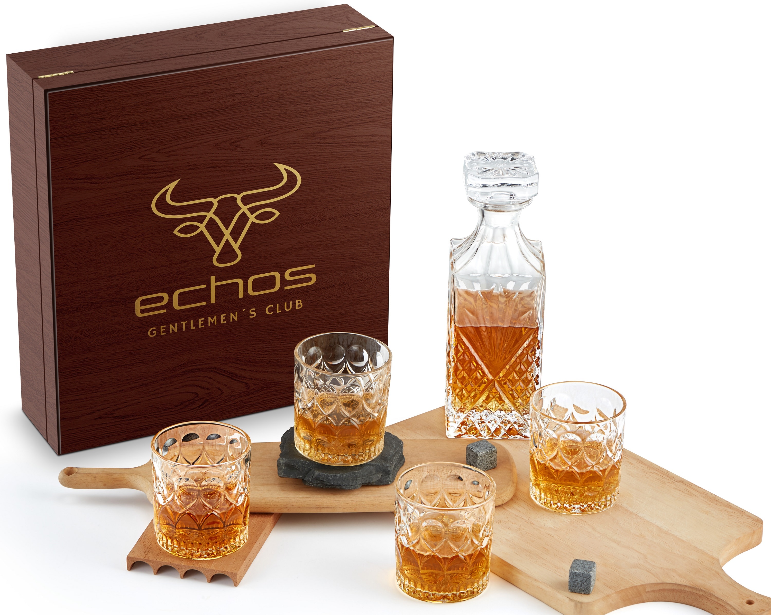 Echos 7-Teiliges Whiskeyset Whiskygl&auml;ser Whisky Geschenkset - Bild 1