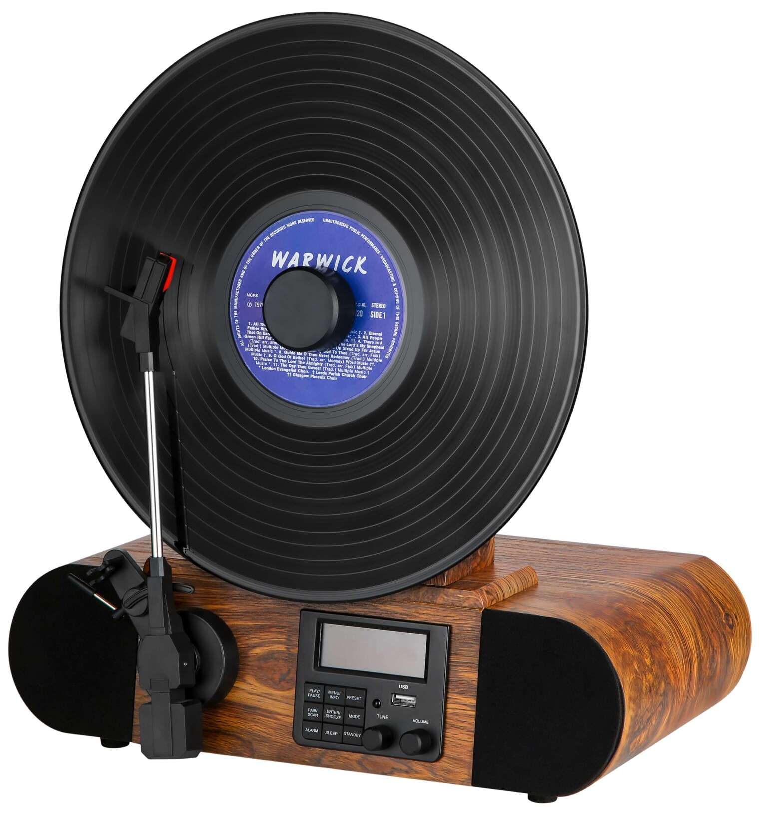 Cyberlux Vertikal Plattenspieler USB Bluetooth DAB+ Fernbedienung | 04260716010106