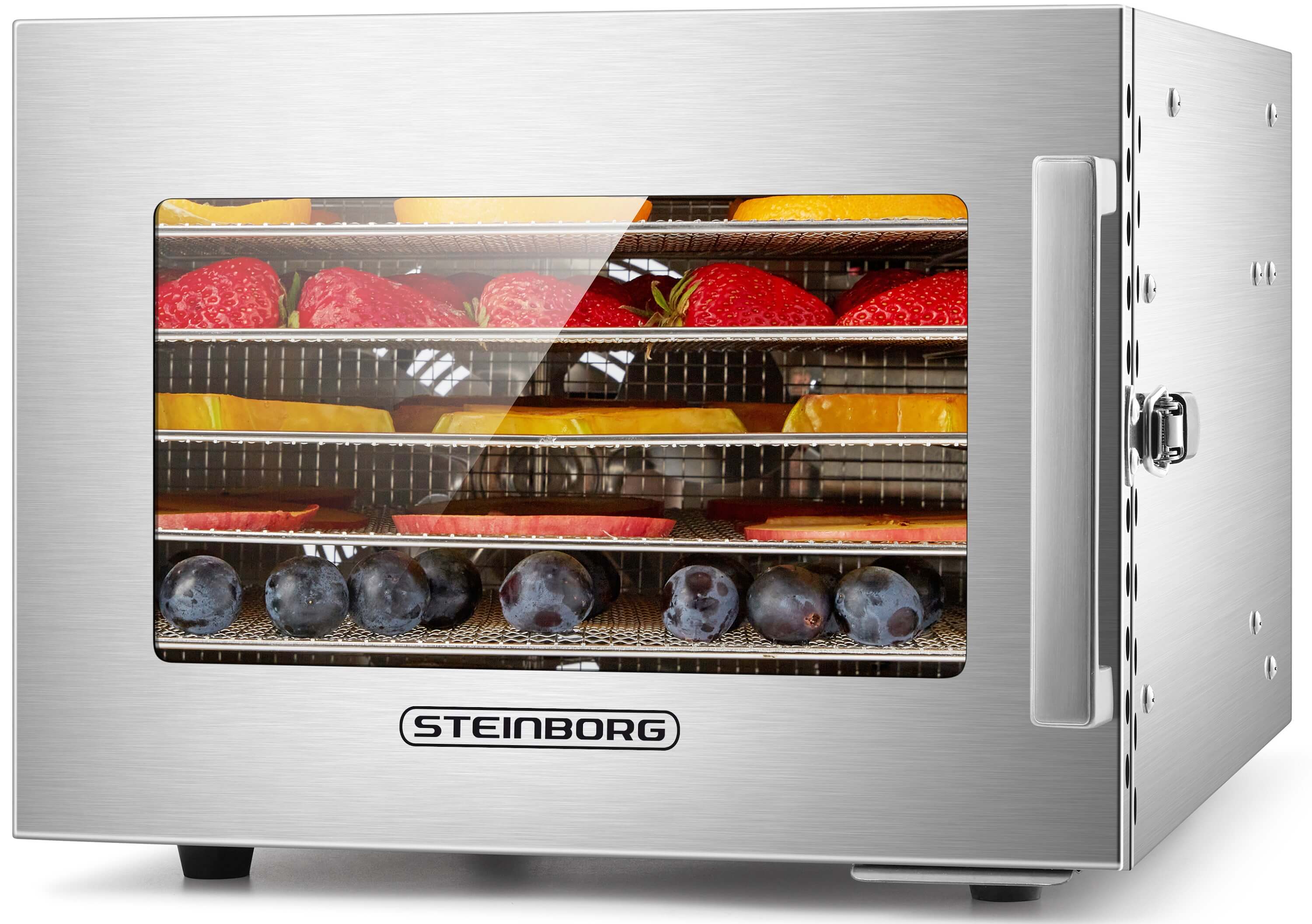 Steinborg D&ouml;rrautomat Edelstahl 6 Etagen 24h Timer 400W - Bild 1