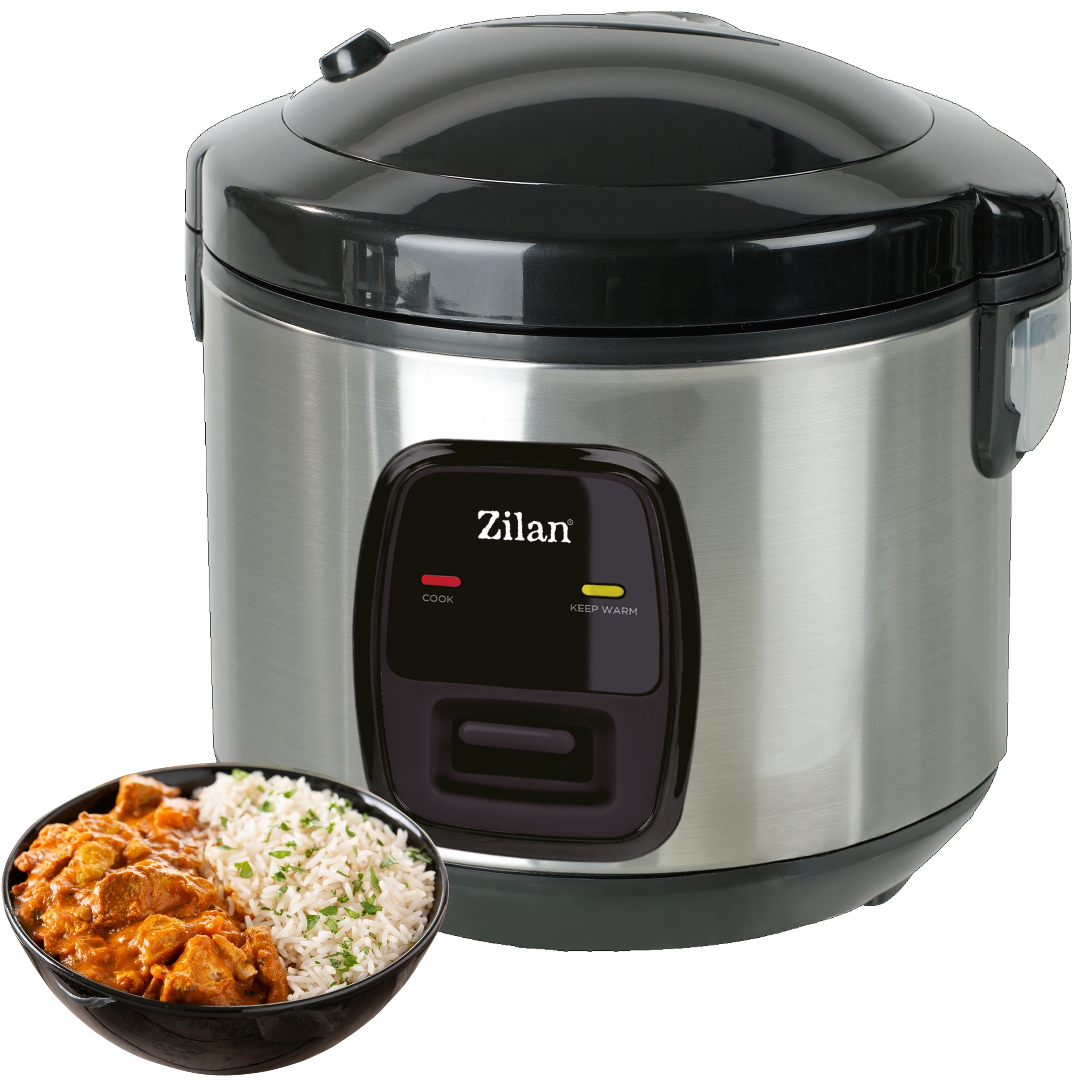 Zilan Reiskocher 500W 1.5L Warmhalte- und Abschaltfunktion Edelstahl - Bild 1
