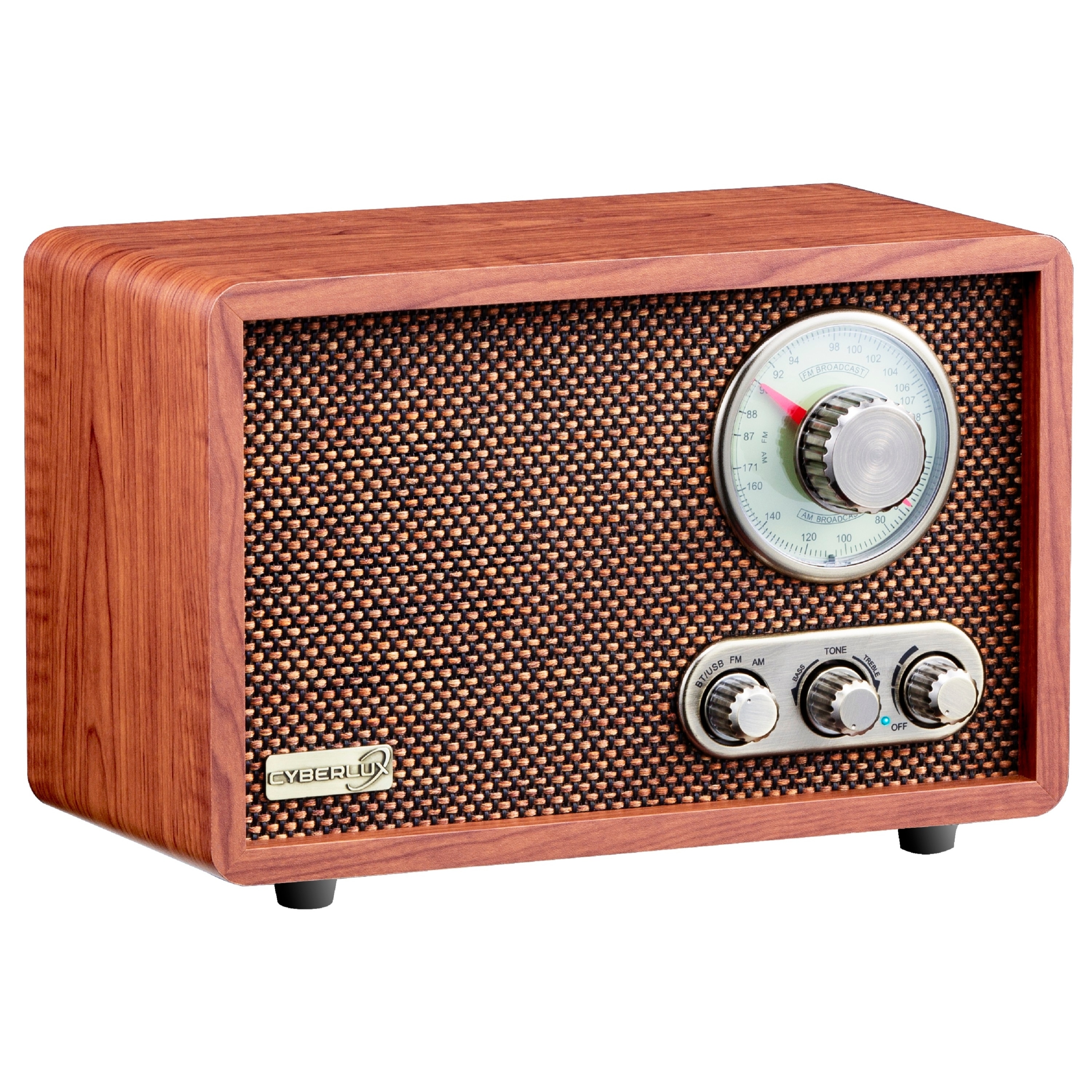 Cyberlux Bluetooth Retro-Radio mit USB/SD-Karten Slot AM/FM Radio - Bild 1