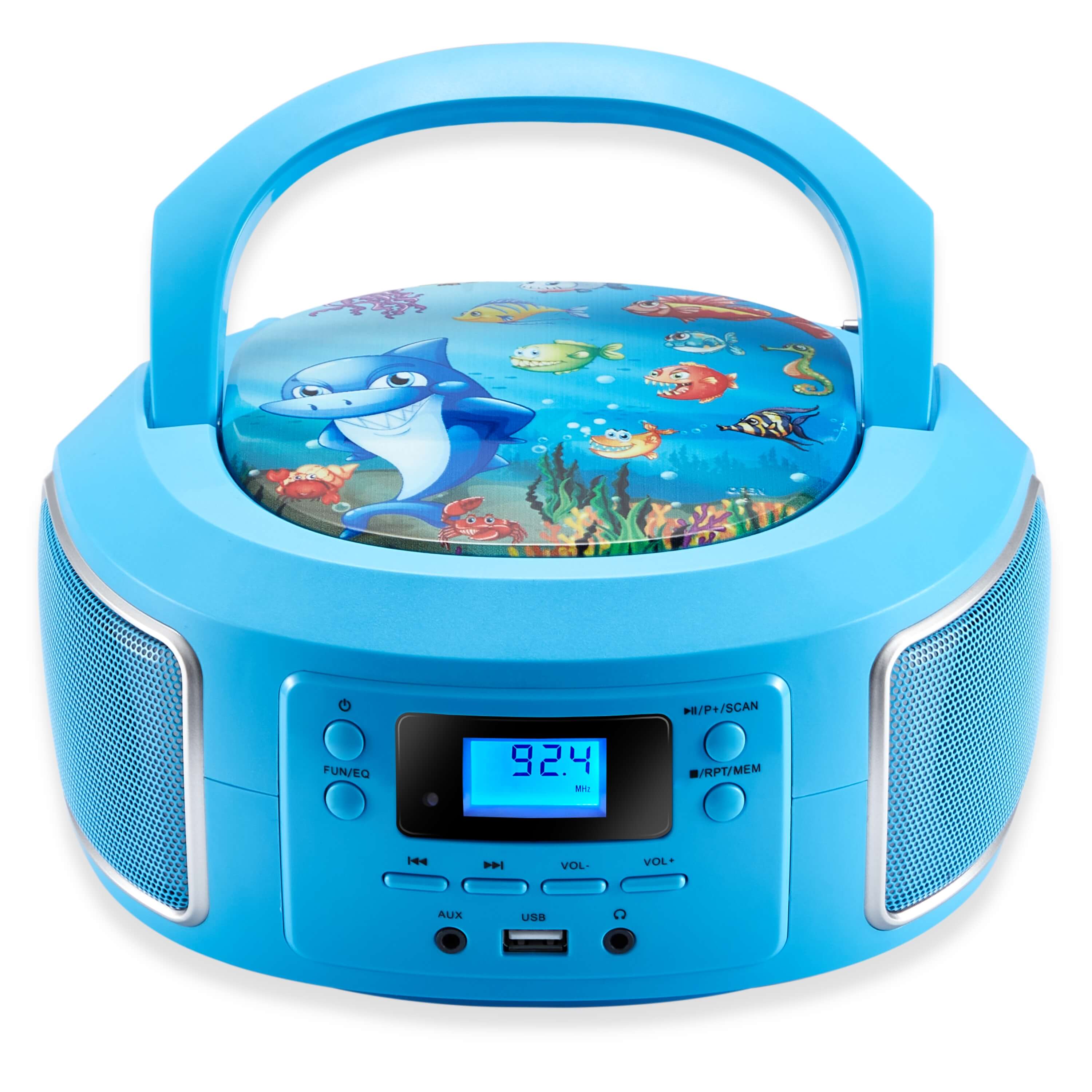 Cyberlux tragbarer Kinder CD-Player CD/MP3 USB Kinder Radio blau - Bild 1