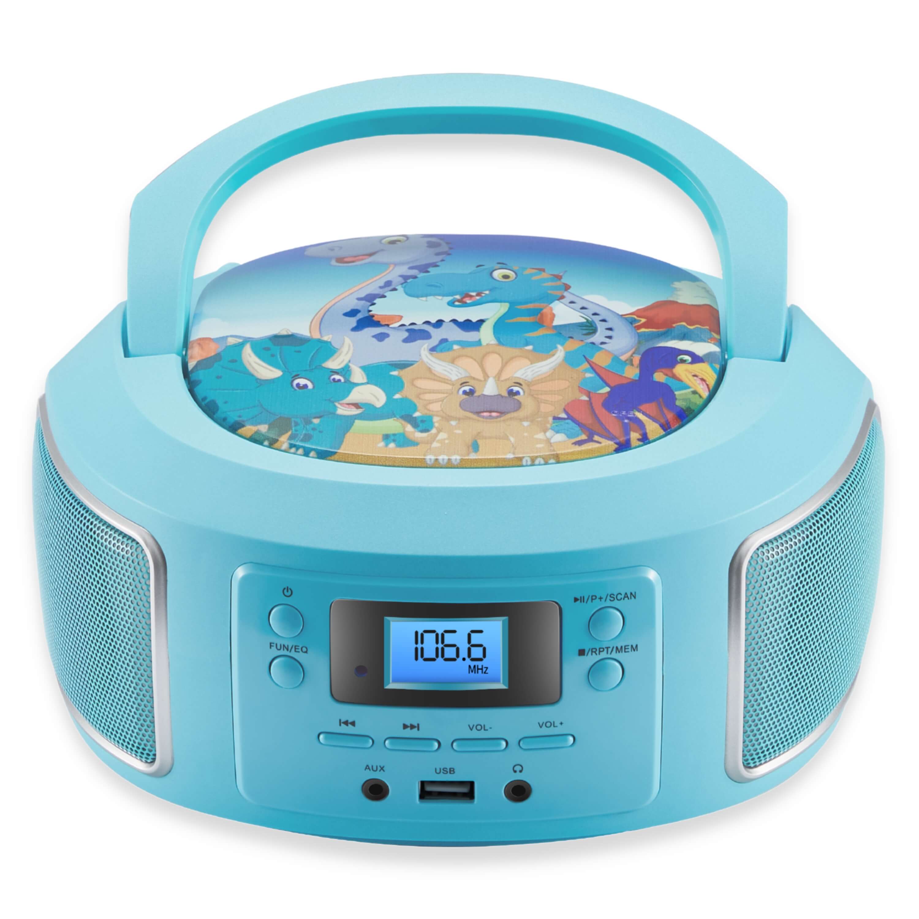Cyberlux tragbarer Kinder CD-Player CD/MP3 USB Kinder Radio gr&uuml;n - Bild 1