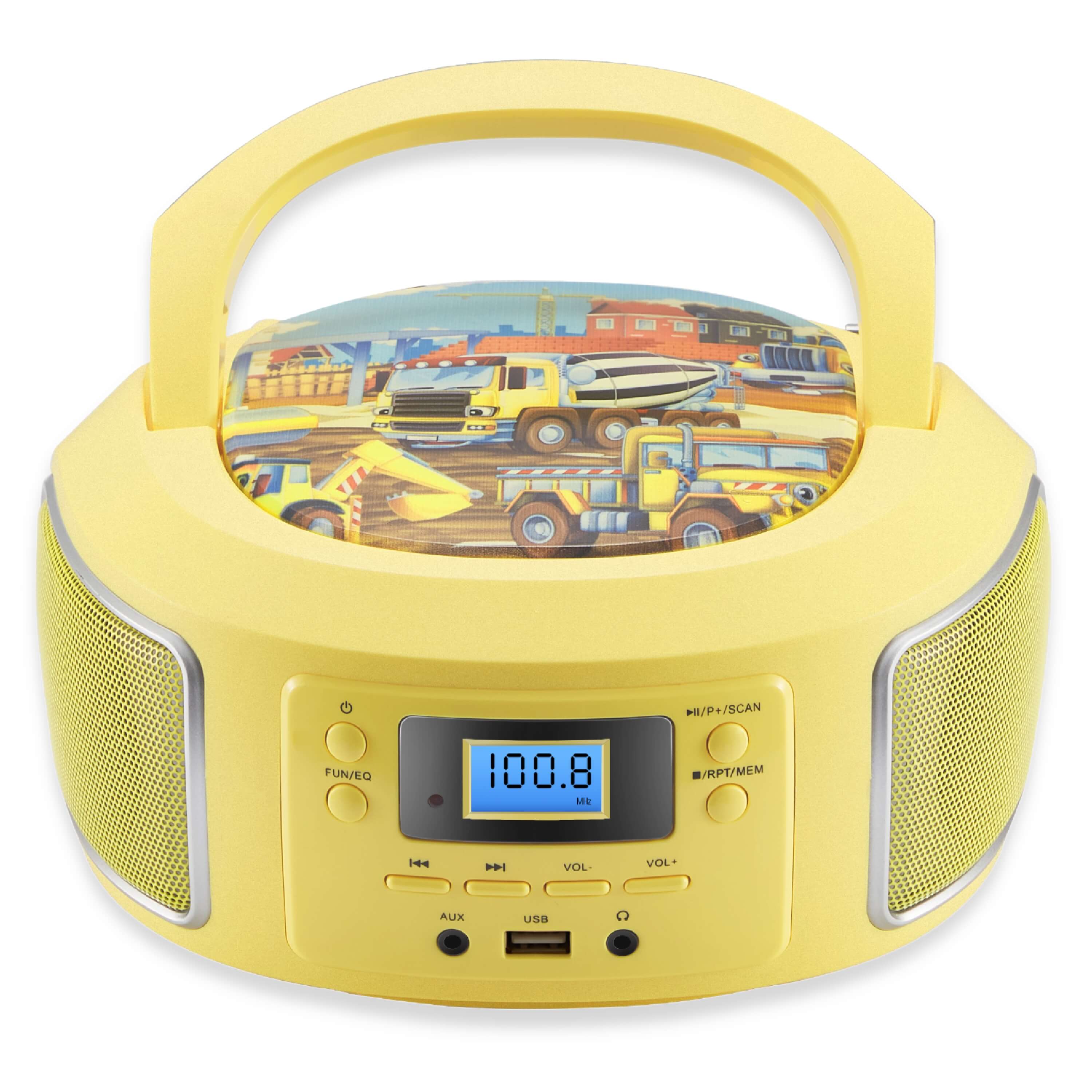 Cyberlux tragbarer Kinder CD-Player CD/MP3 USB Kinder Radio gelb - Bild 1