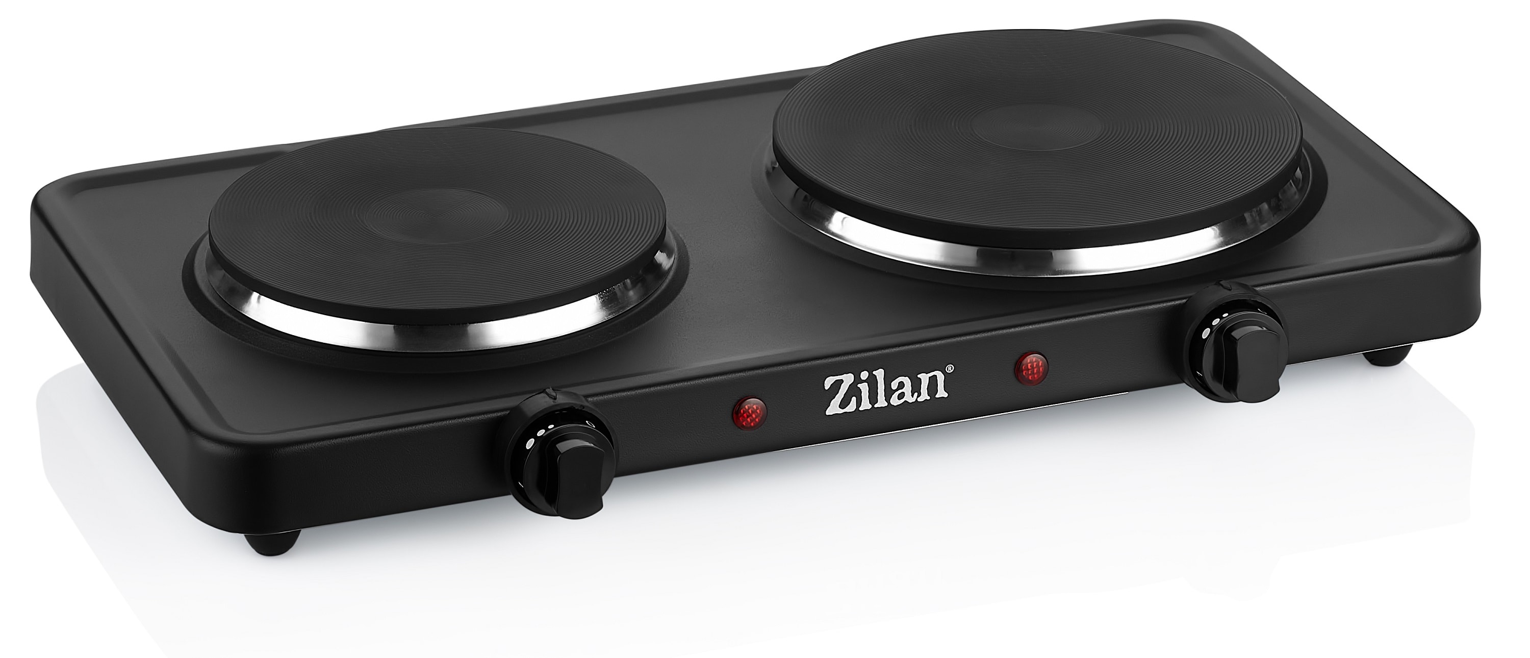 Zilan Doppelkochplatte schwarz 2250W Robust Camping geeignet 5 Stufen - Bild 1